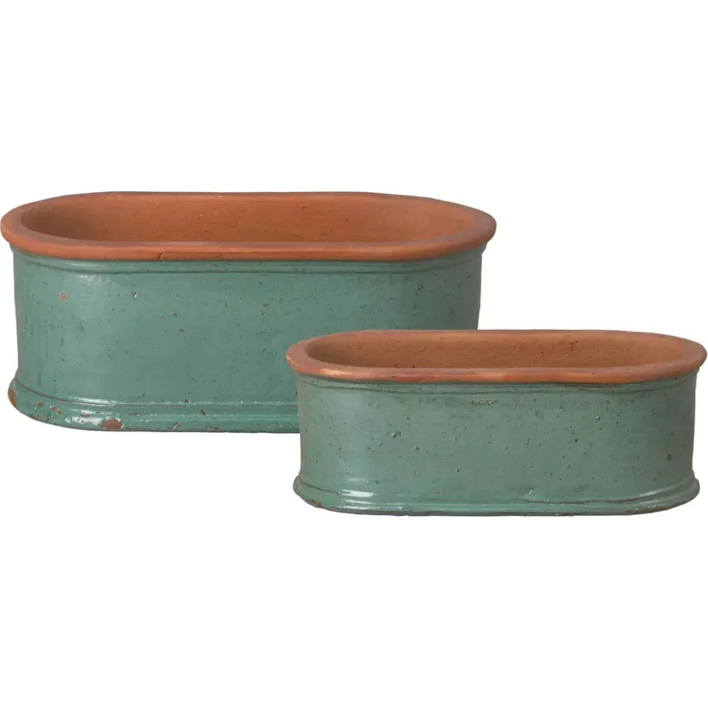 Emissary Oval Window Box Ceramic Planter
