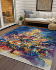 Addison Rugs Paelain Blue Washable Indoor-Outdoor Rug