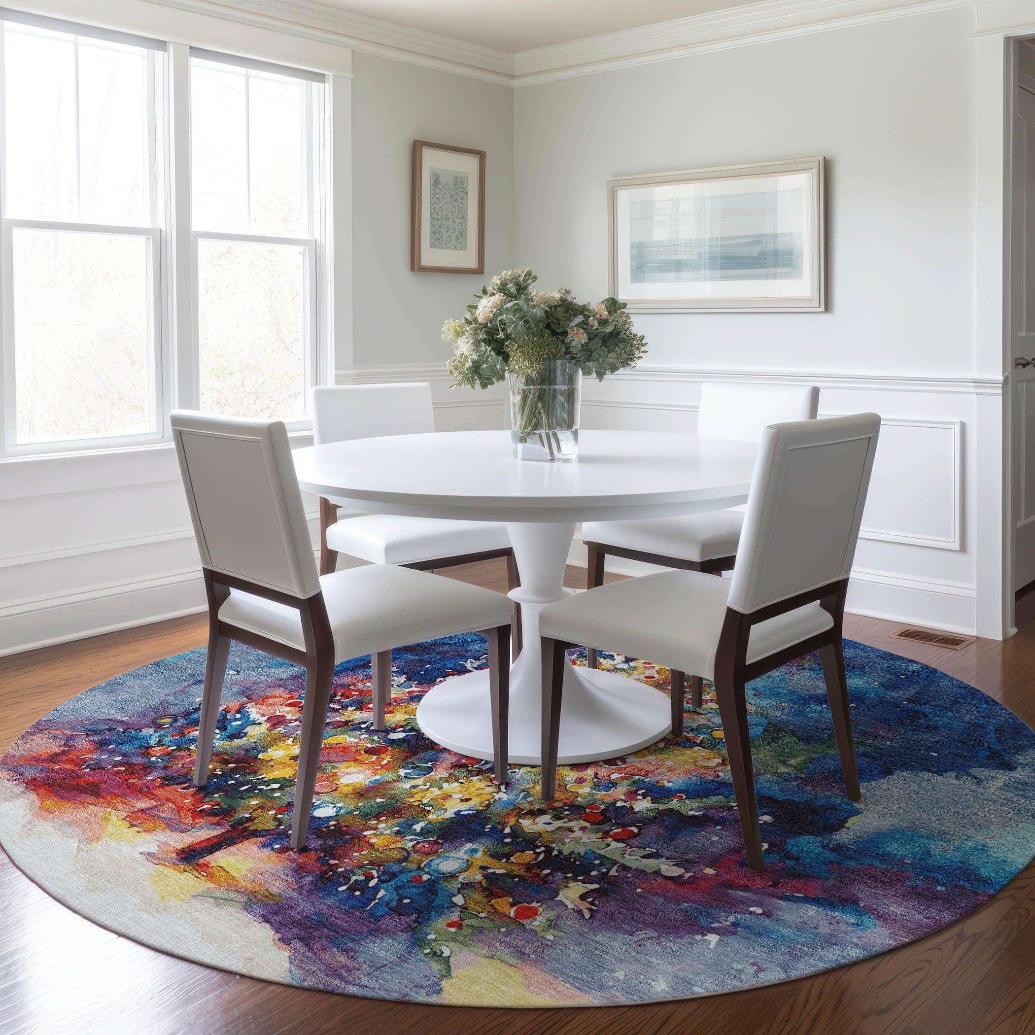 Addison Rugs Paelain Blue Washable Indoor-Outdoor Rug