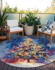 Addison Rugs Paelain Blue Washable Indoor-Outdoor Rug