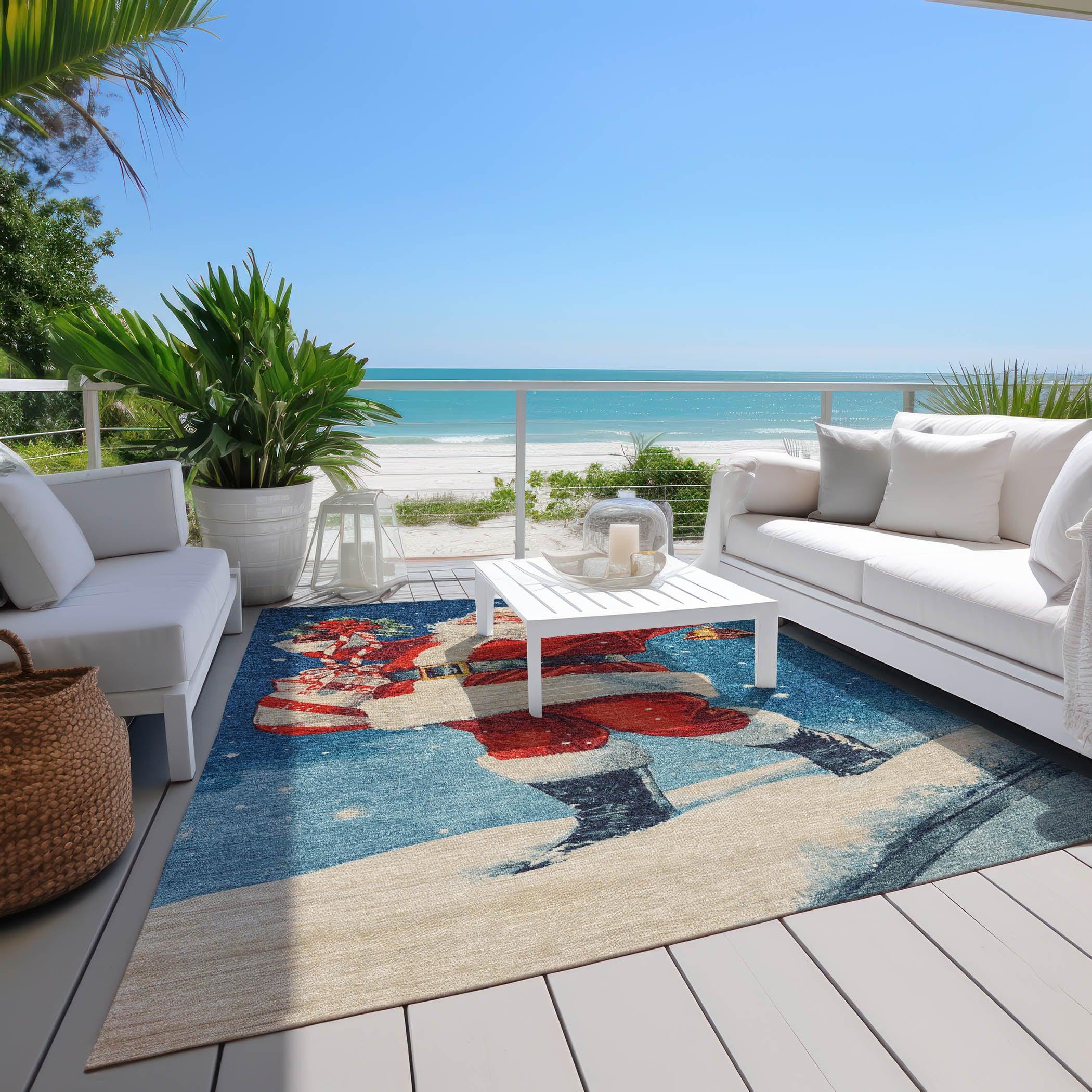 Addison Rugs Paelanor Blue Washable Indoor-Outdoor Rug