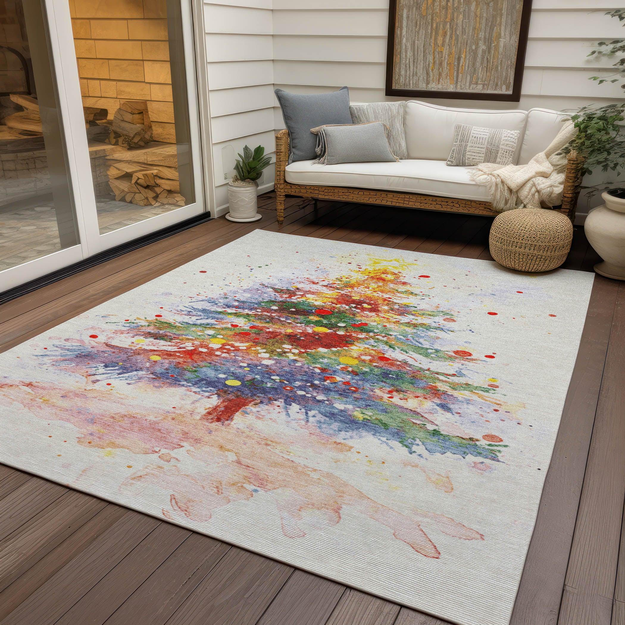 Addison Rugs Paelaris Ivory Washable Indoor-Outdoor Rug