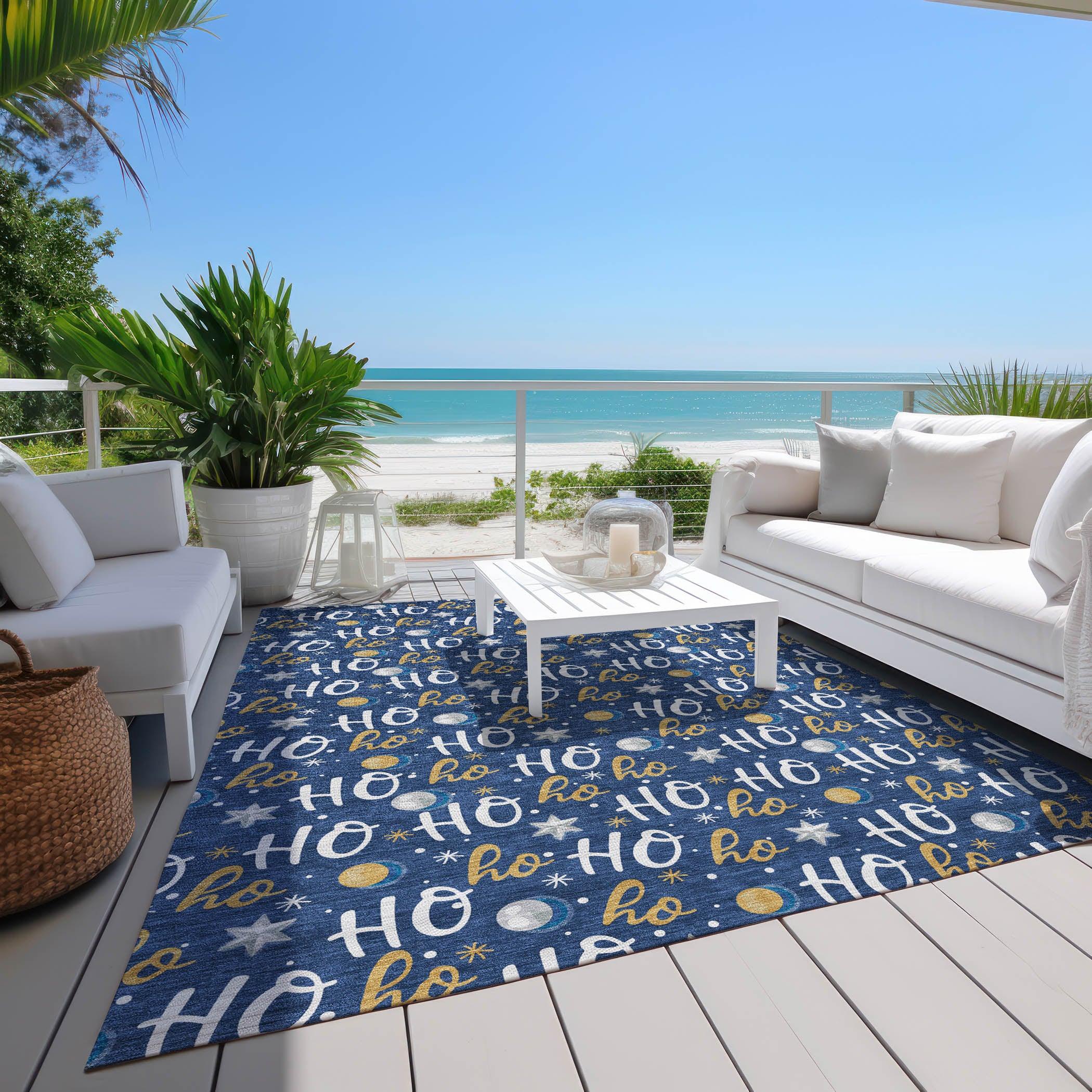 Addison Rugs Paelien Blue Washable Indoor-Outdoor Rug