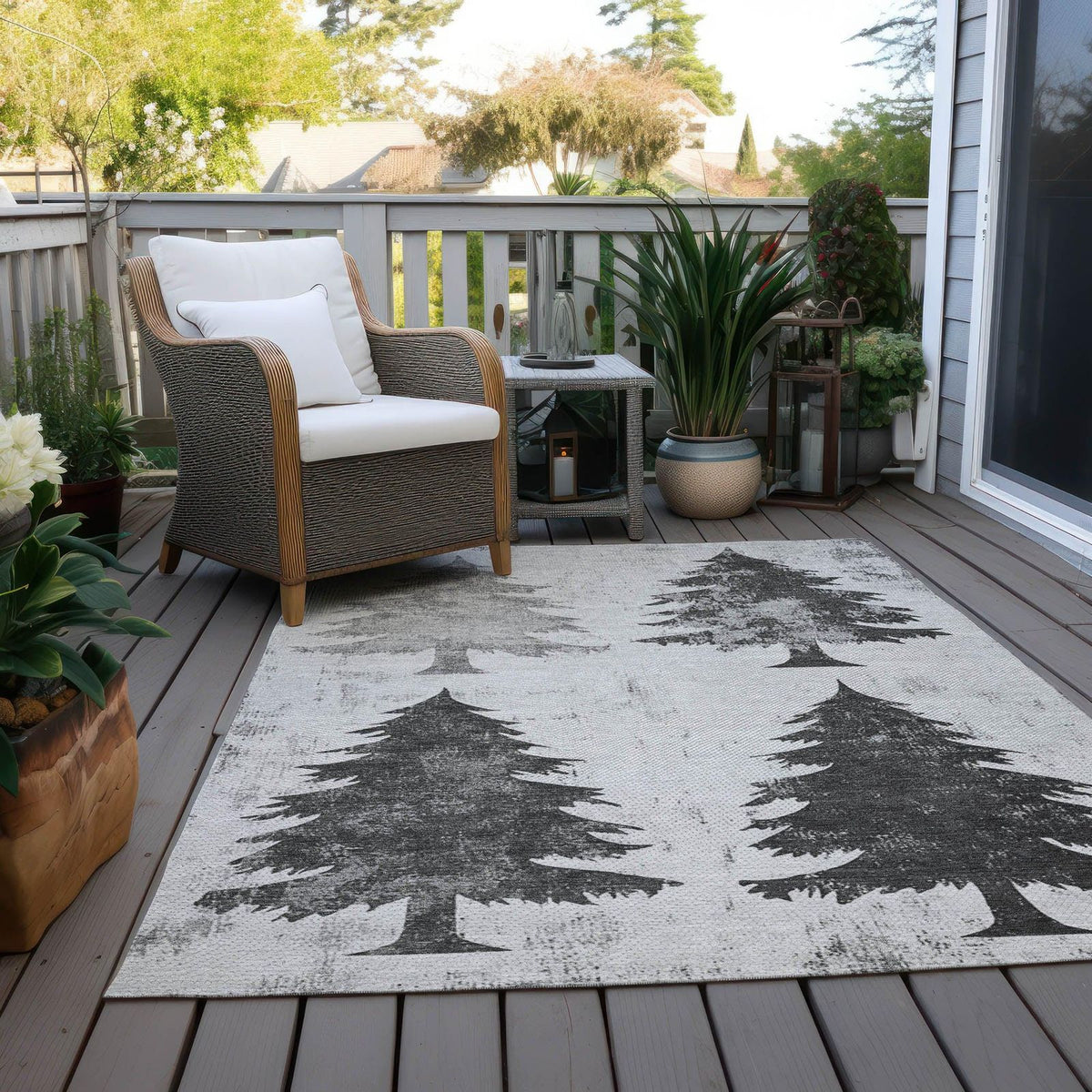 Addison Rugs Paelion Gray Washable Indoor-Outdoor Rug