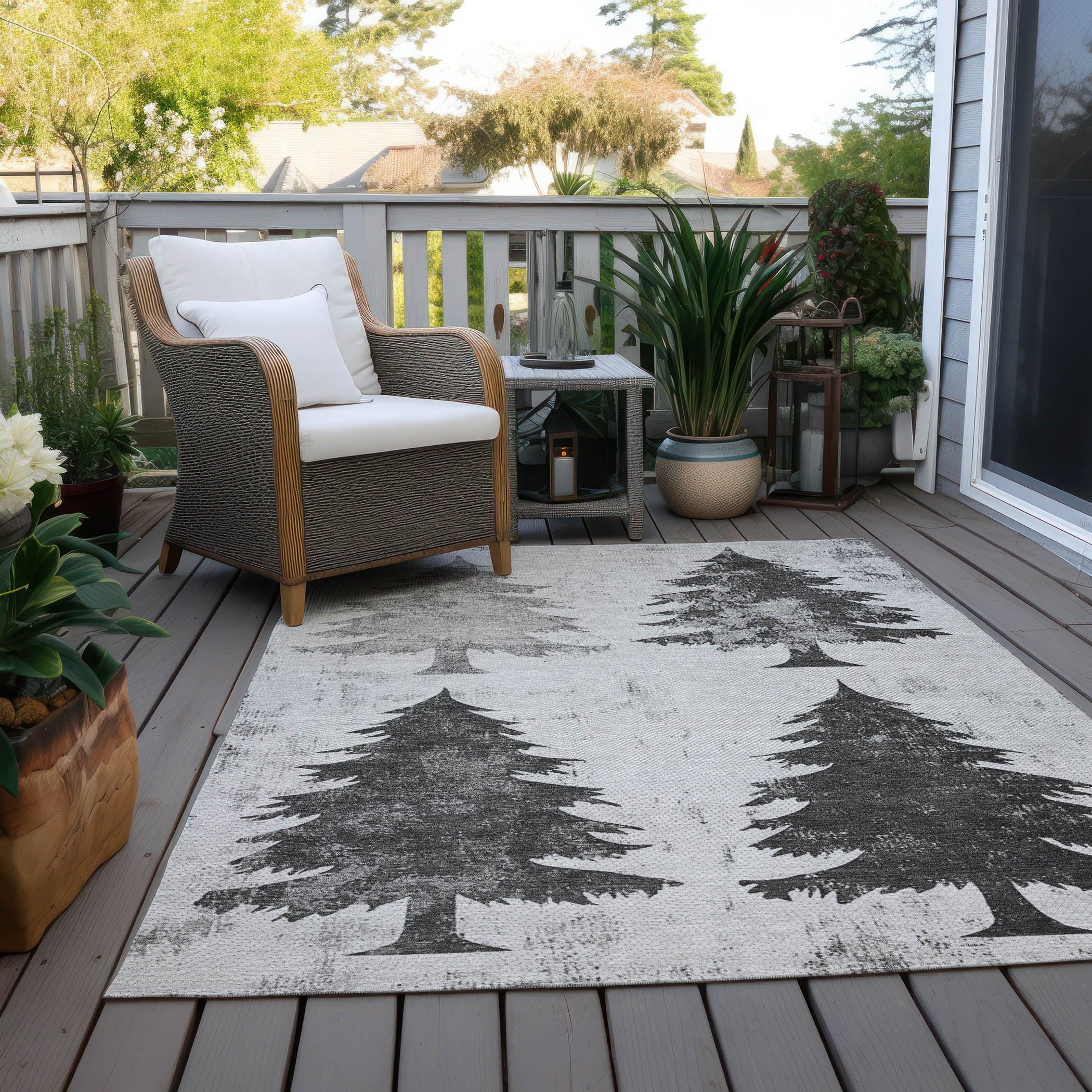 Addison Rugs Paelion Gray Washable Indoor-Outdoor Rug