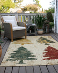 Addison Rugs Paelion Ivory Washable Indoor-Outdoor Rug