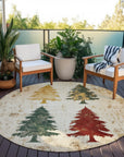 Addison Rugs Paelion Ivory Washable Indoor-Outdoor Rug