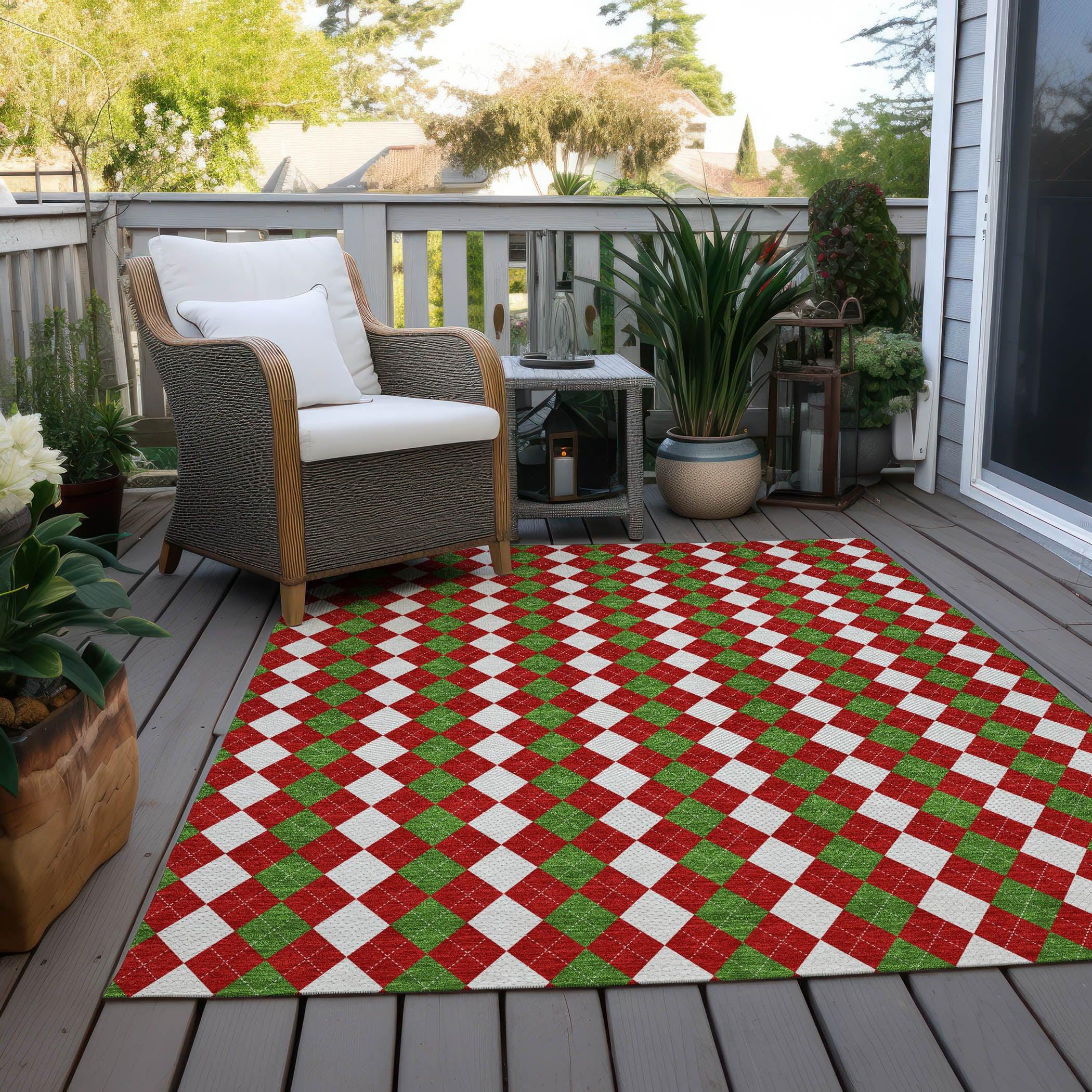 Addison Rugs Paelira Red Washable Indoor-Outdoor Rug