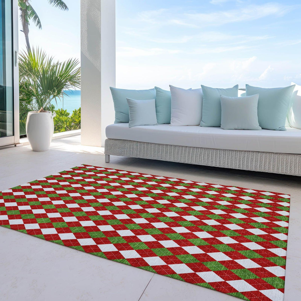 Addison Rugs Paelira Red Washable Indoor-Outdoor Rug