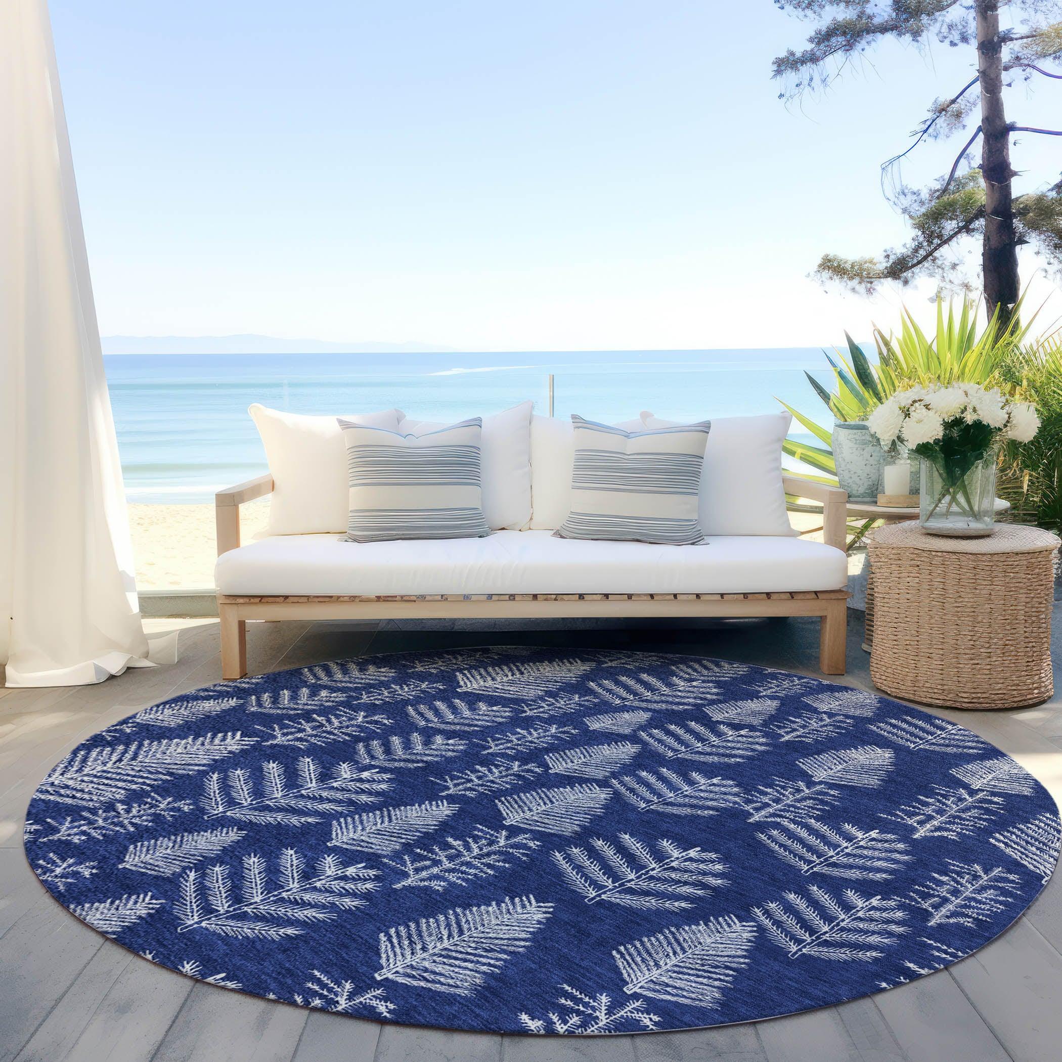 Addison Rugs Paelius Blue Washable Indoor-Outdoor Rug