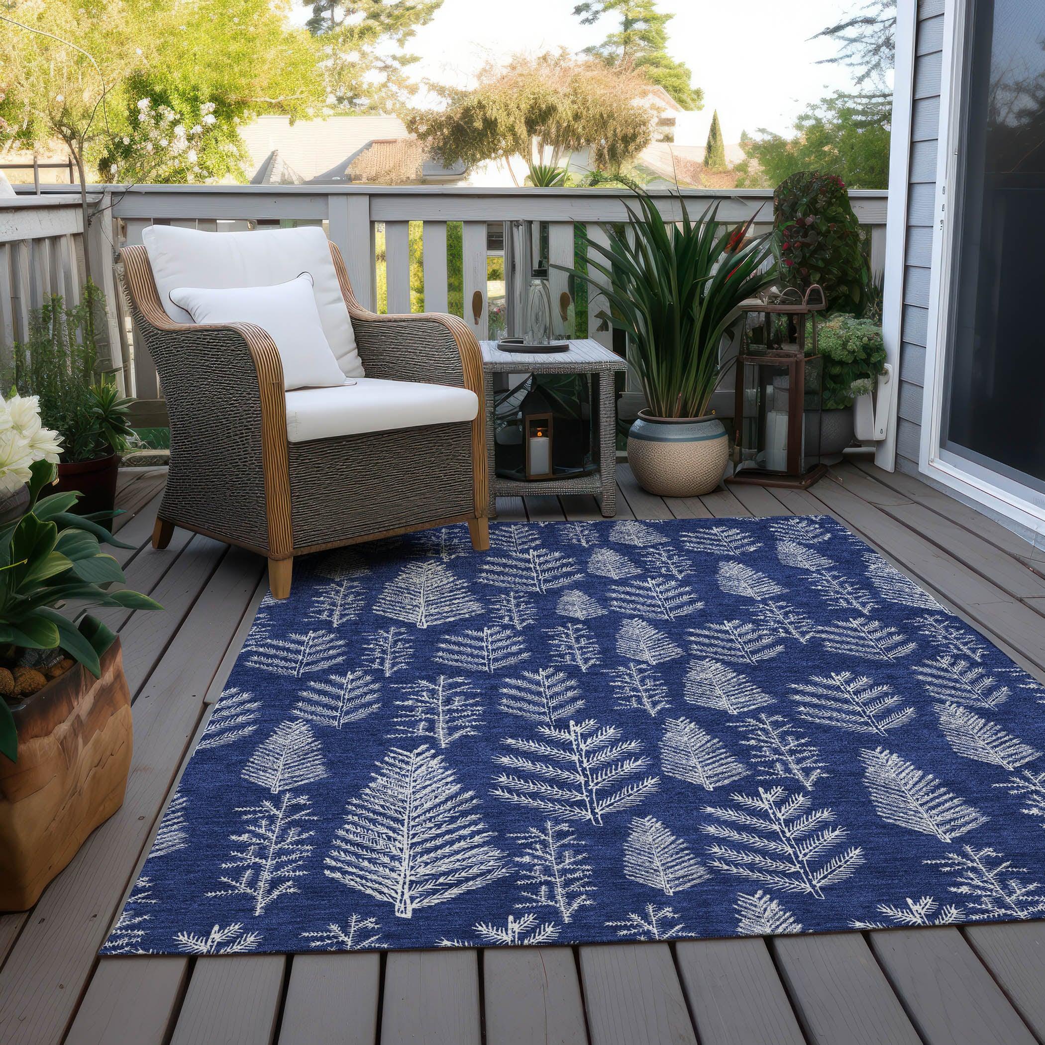 Addison Rugs Paelius Blue Washable Indoor-Outdoor Rug