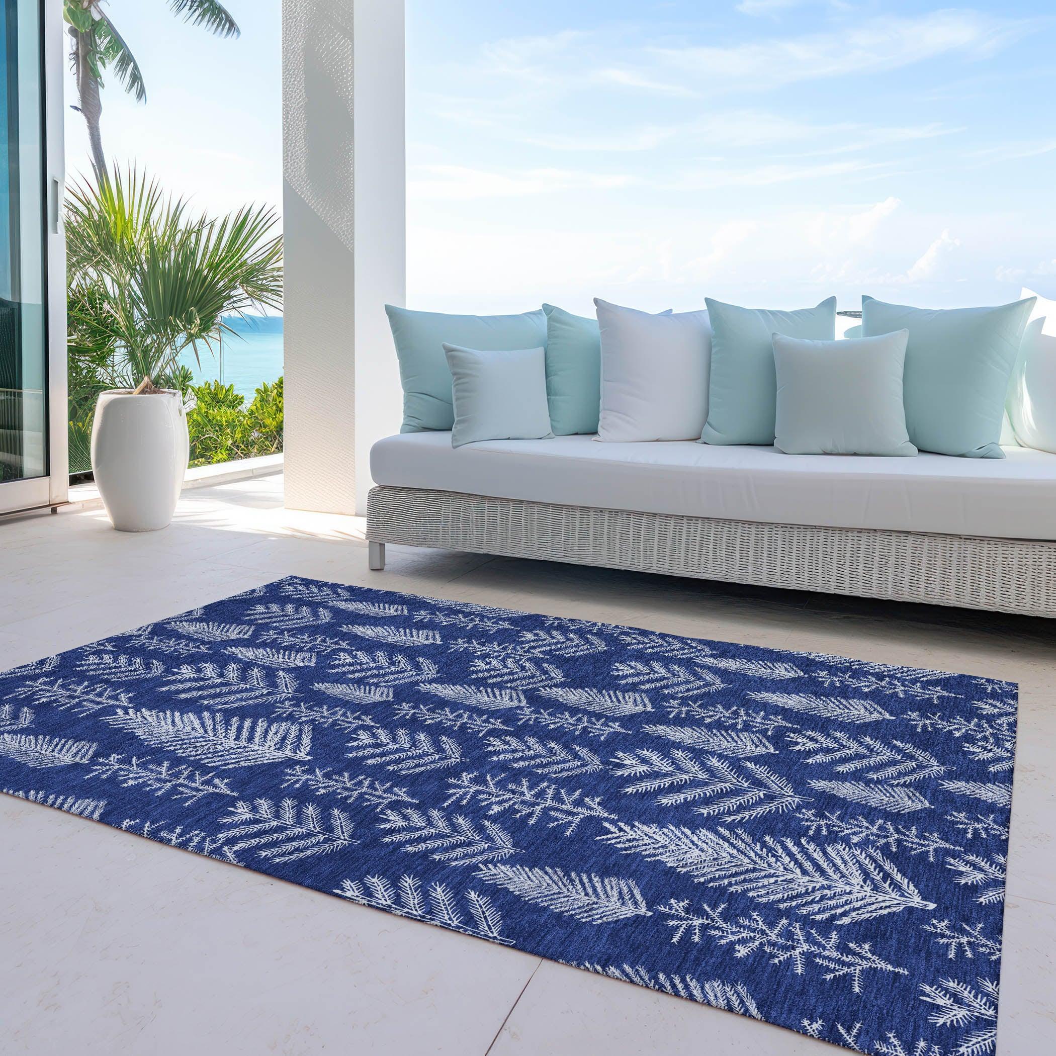 Addison Rugs Paelius Blue Washable Indoor-Outdoor Rug