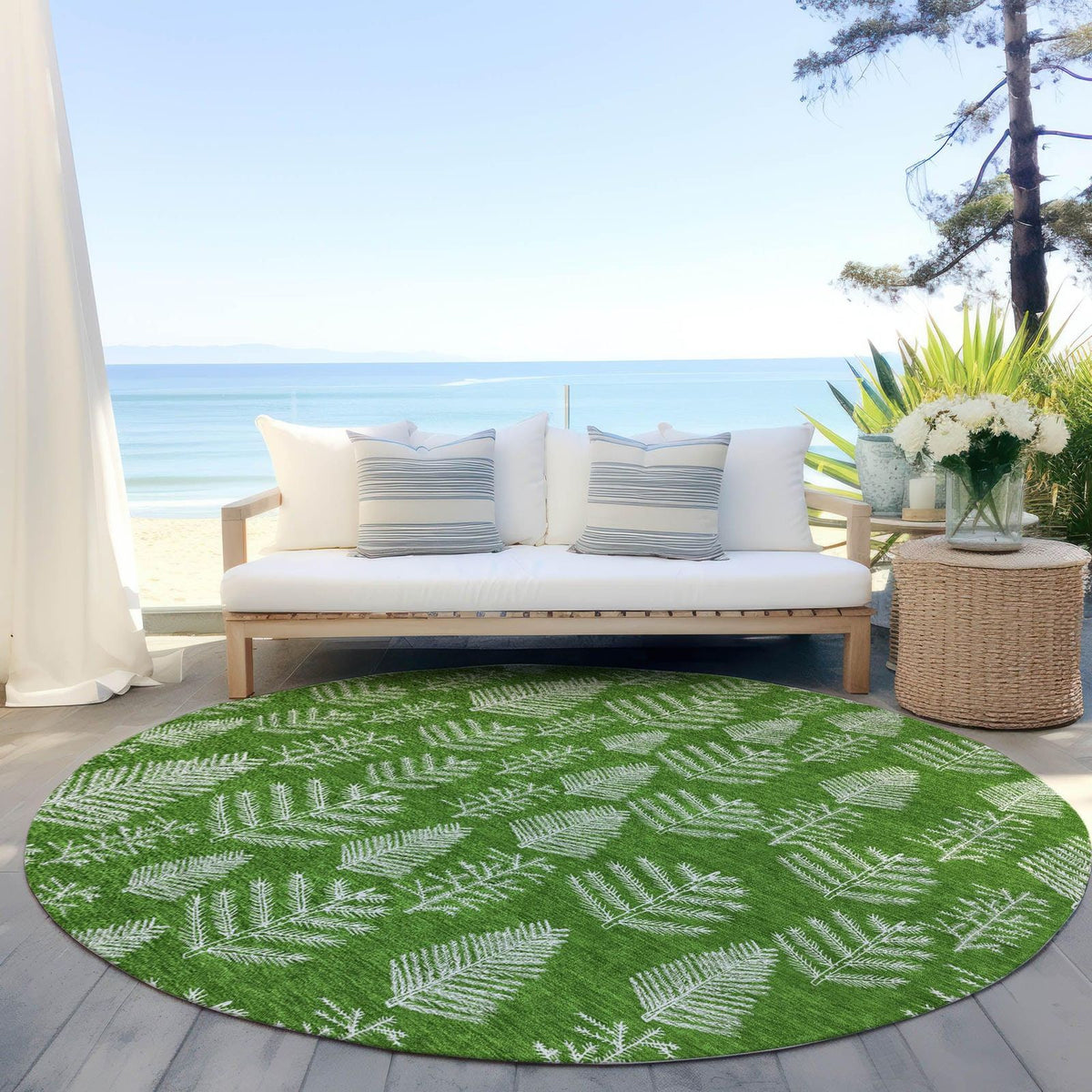Addison Rugs Paelius Green Washable Indoor-Outdoor Rug