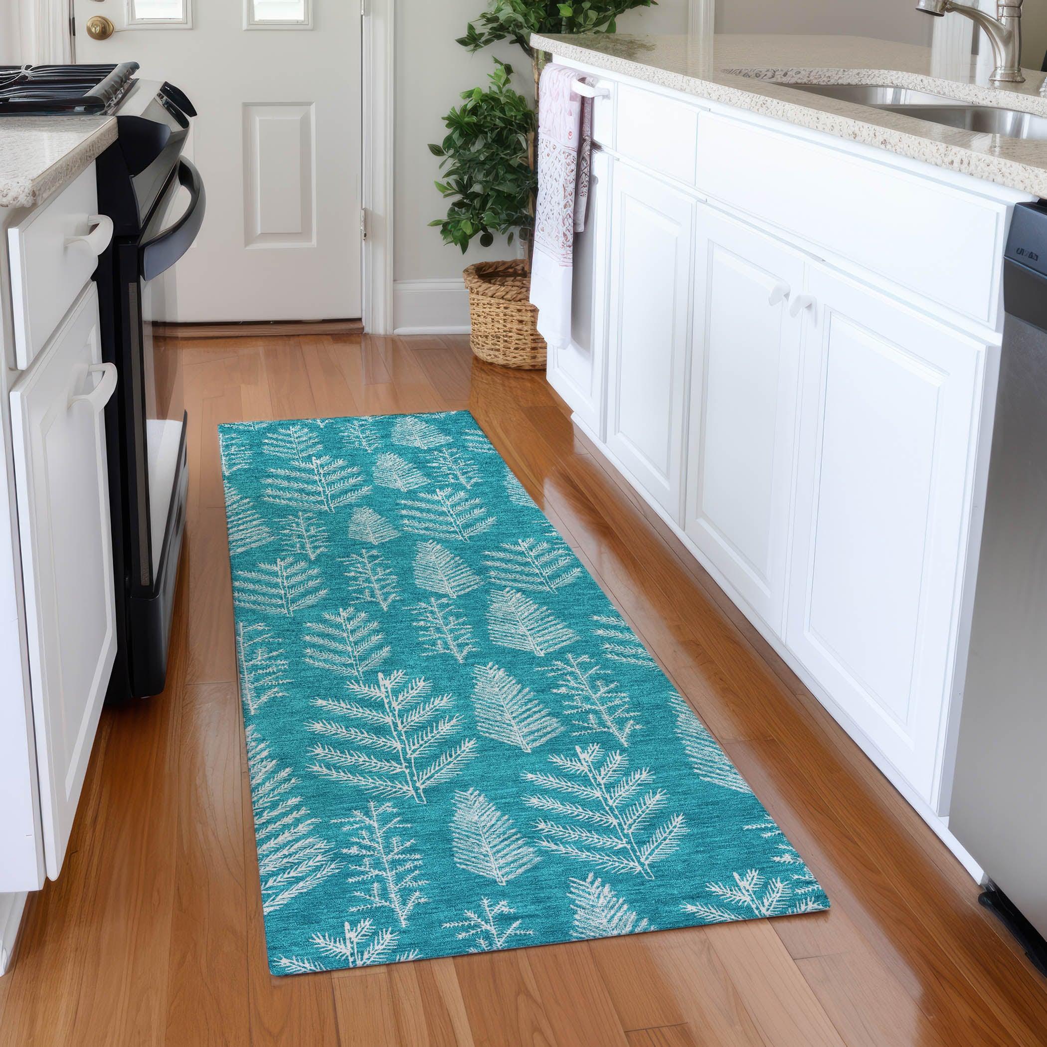 Addison Rugs Paelius Teal Washable Indoor-Outdoor Rug
