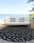 Addison Rugs Paelon Black Washable Indoor-Outdoor Rug