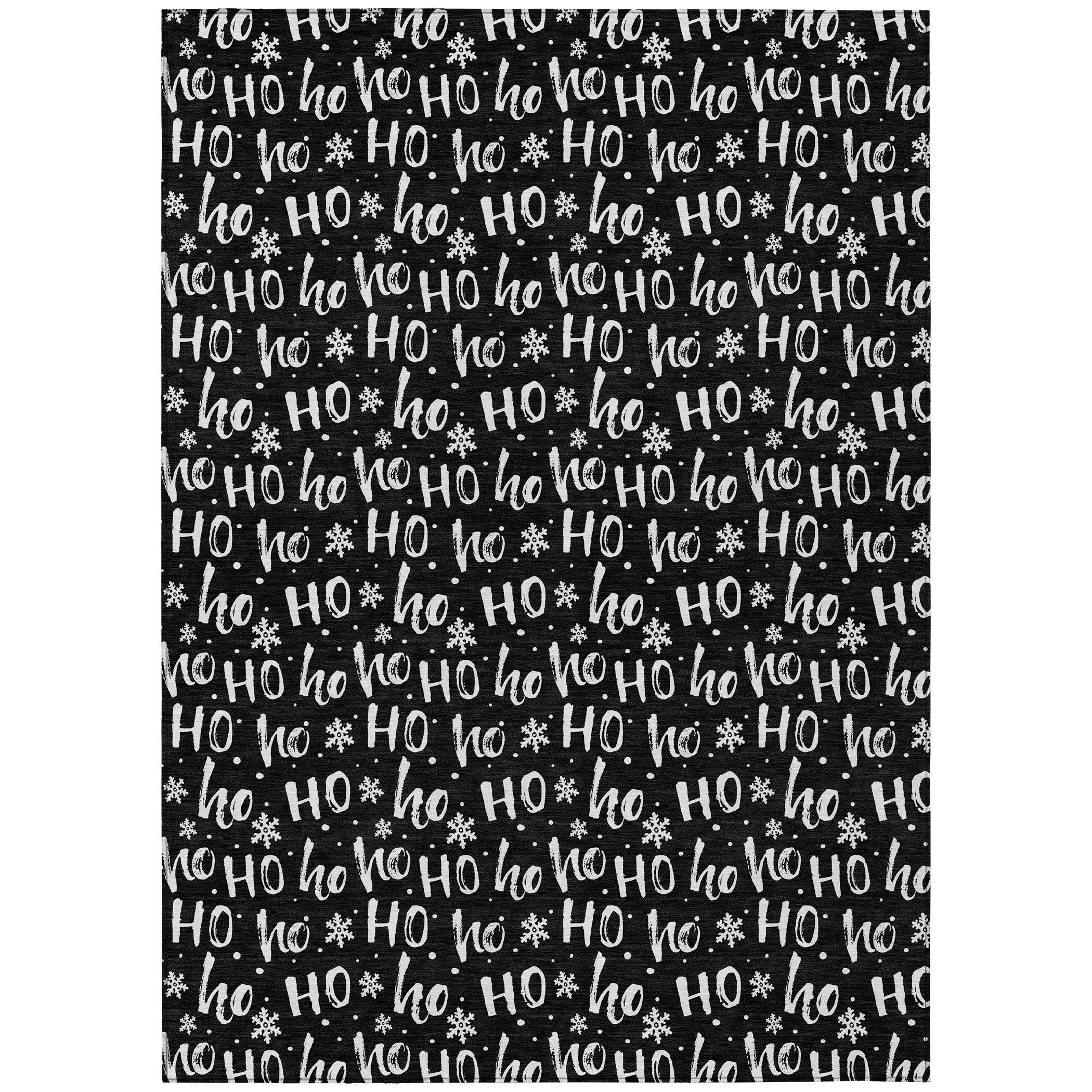 Addison Rugs Paelon Black Washable Indoor-Outdoor Rug