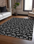 Addison Rugs Paelon Black Washable Indoor-Outdoor Rug