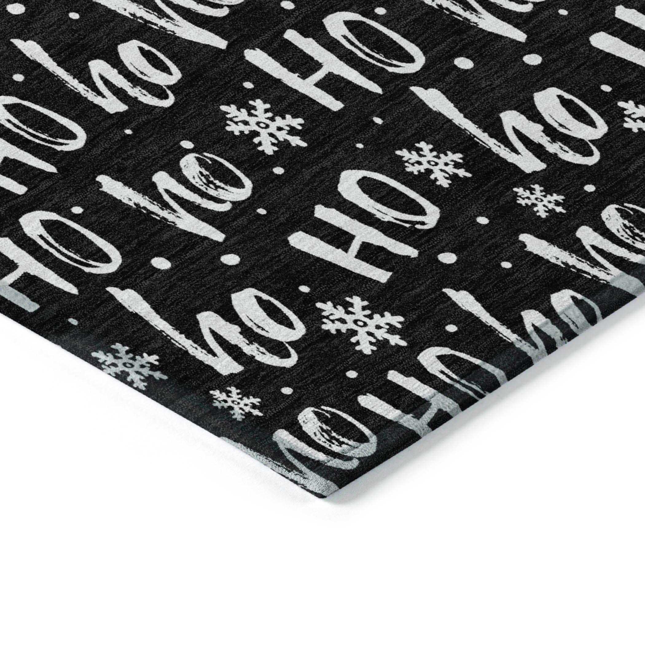 Addison Rugs Paelon Black Washable Indoor-Outdoor Rug