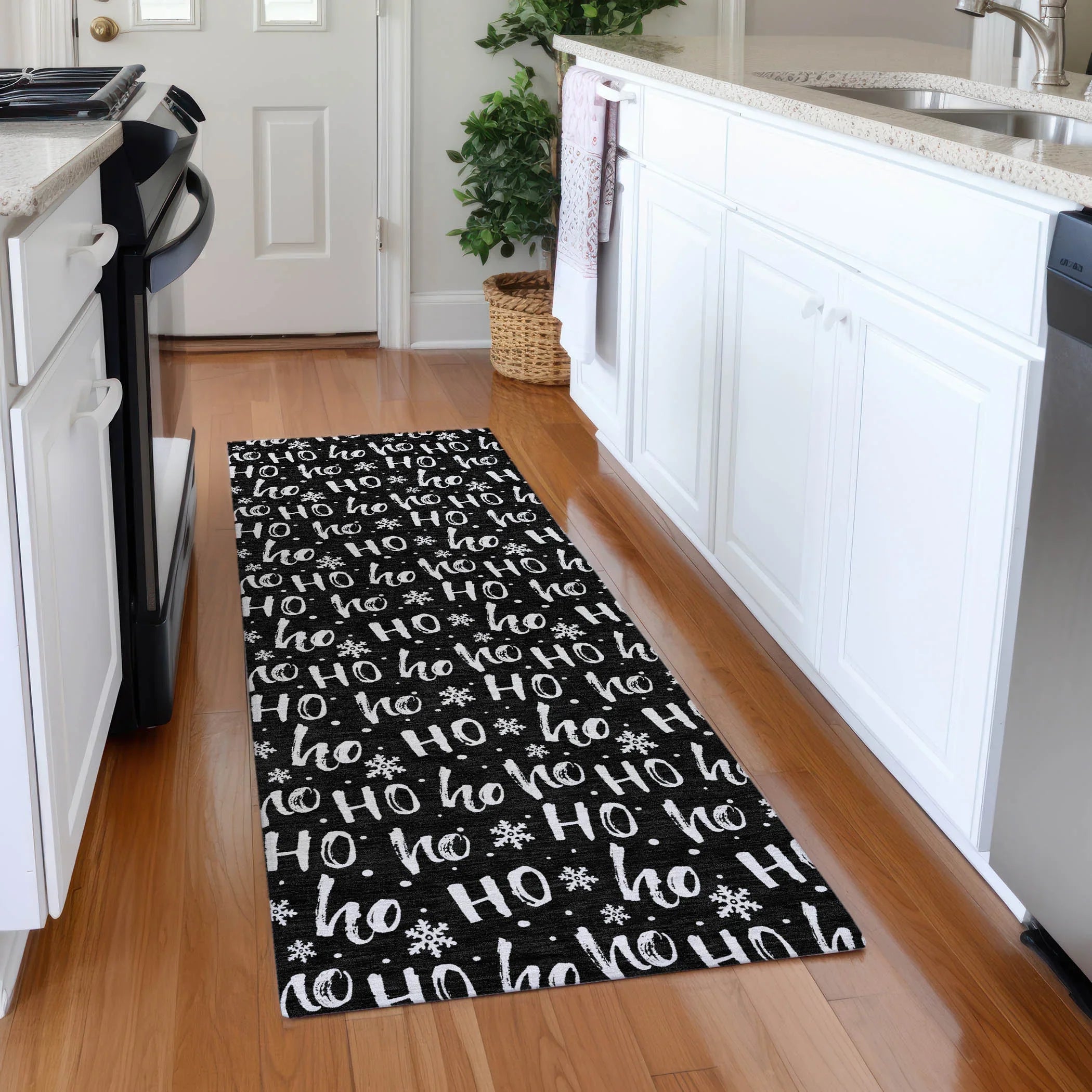Addison Rugs Paelon Black Washable Indoor-Outdoor Rug