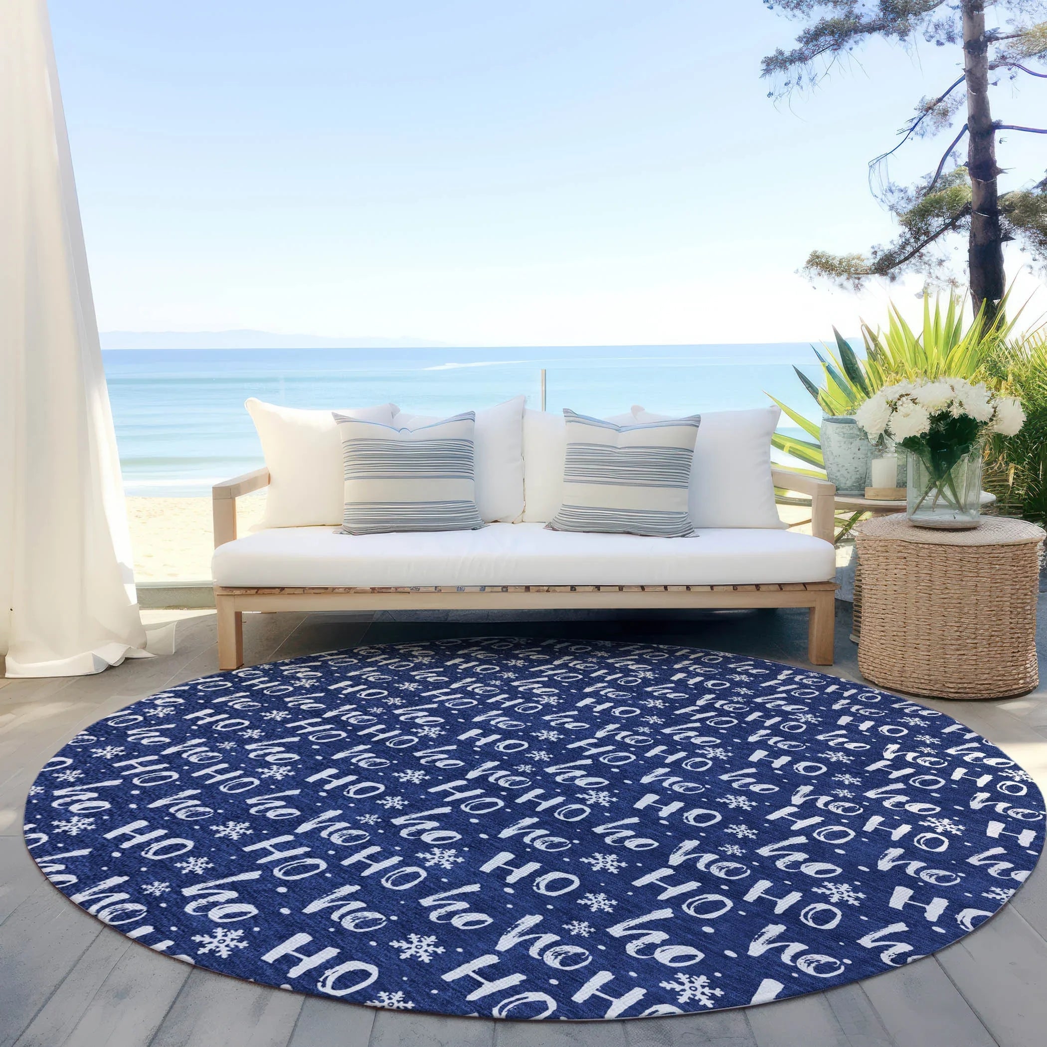 Addison Rugs Paelon Blue Washable Indoor-Outdoor Rug