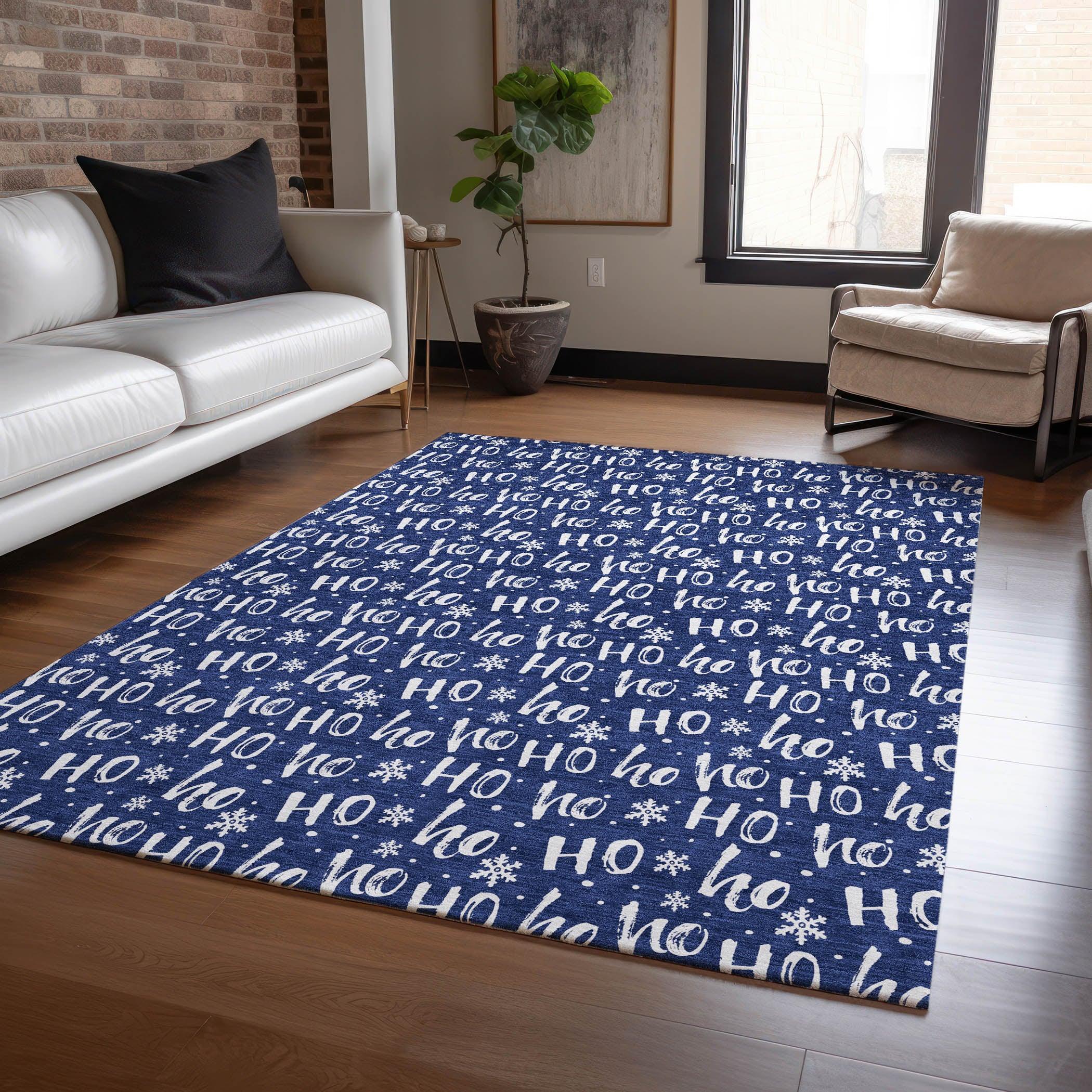 Addison Rugs Paelon Blue Washable Indoor-Outdoor Rug