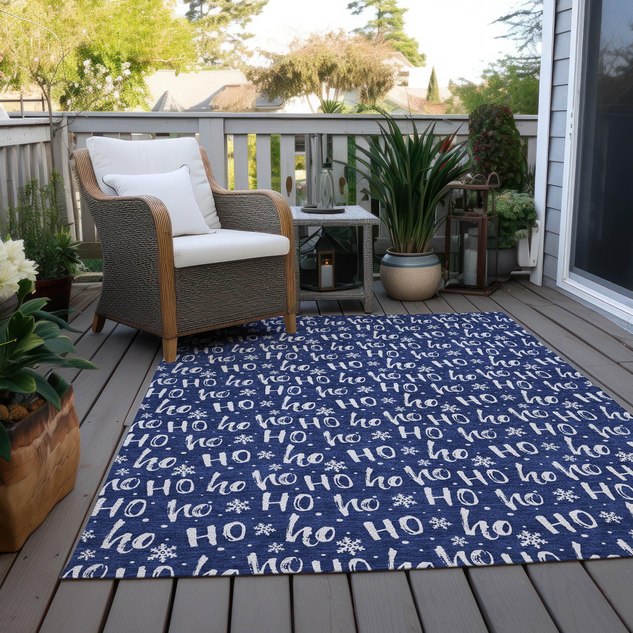 Addison Rugs Paelon Blue Washable Indoor-Outdoor Rug