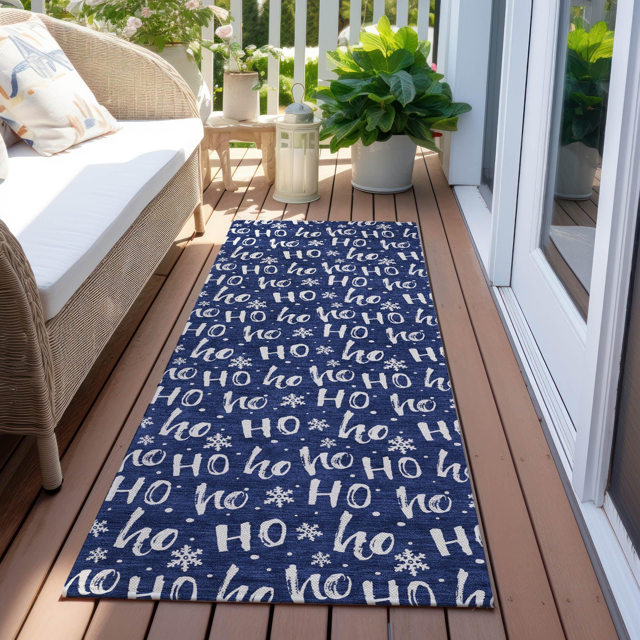 Addison Rugs Paelon Blue Washable Indoor-Outdoor Rug