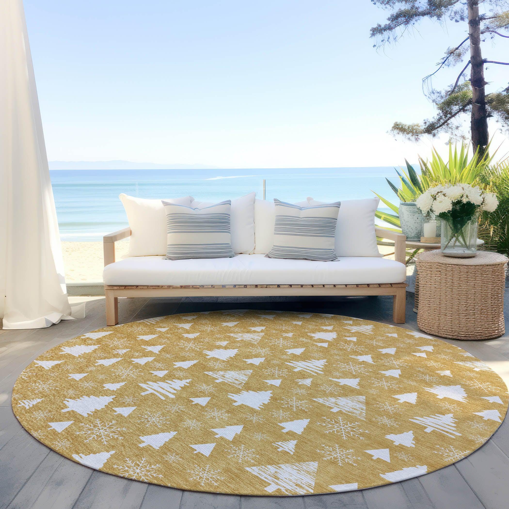 Addison Rugs Paelor Gold Washable Indoor-Outdoor Rug