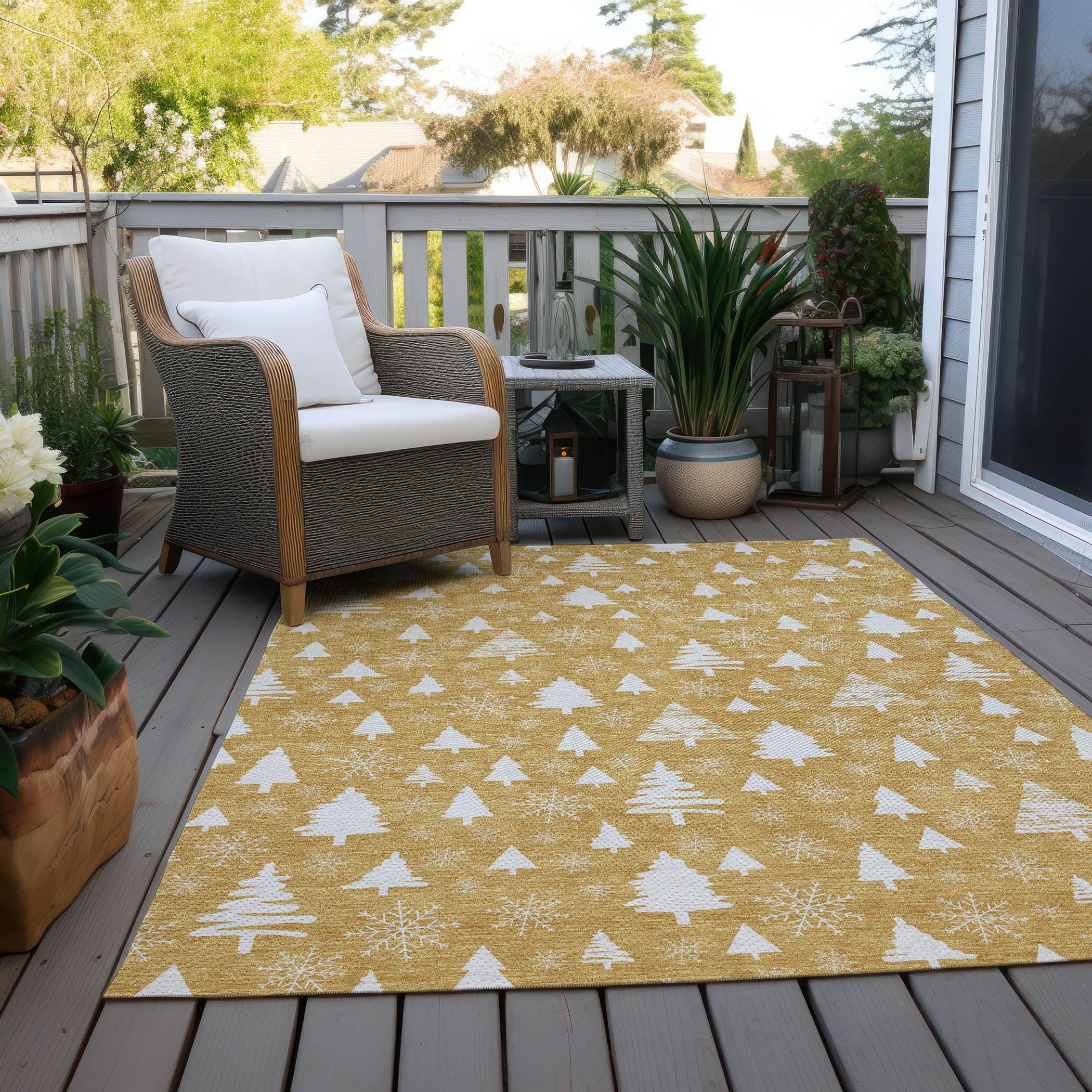 Addison Rugs Paelor Gold Washable Indoor-Outdoor Rug