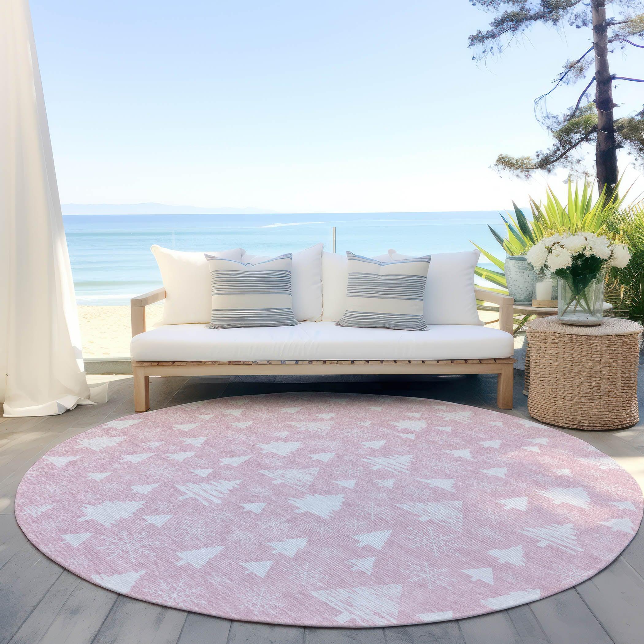 Addison Rugs Paelor Pink Washable Indoor-Outdoor Rug