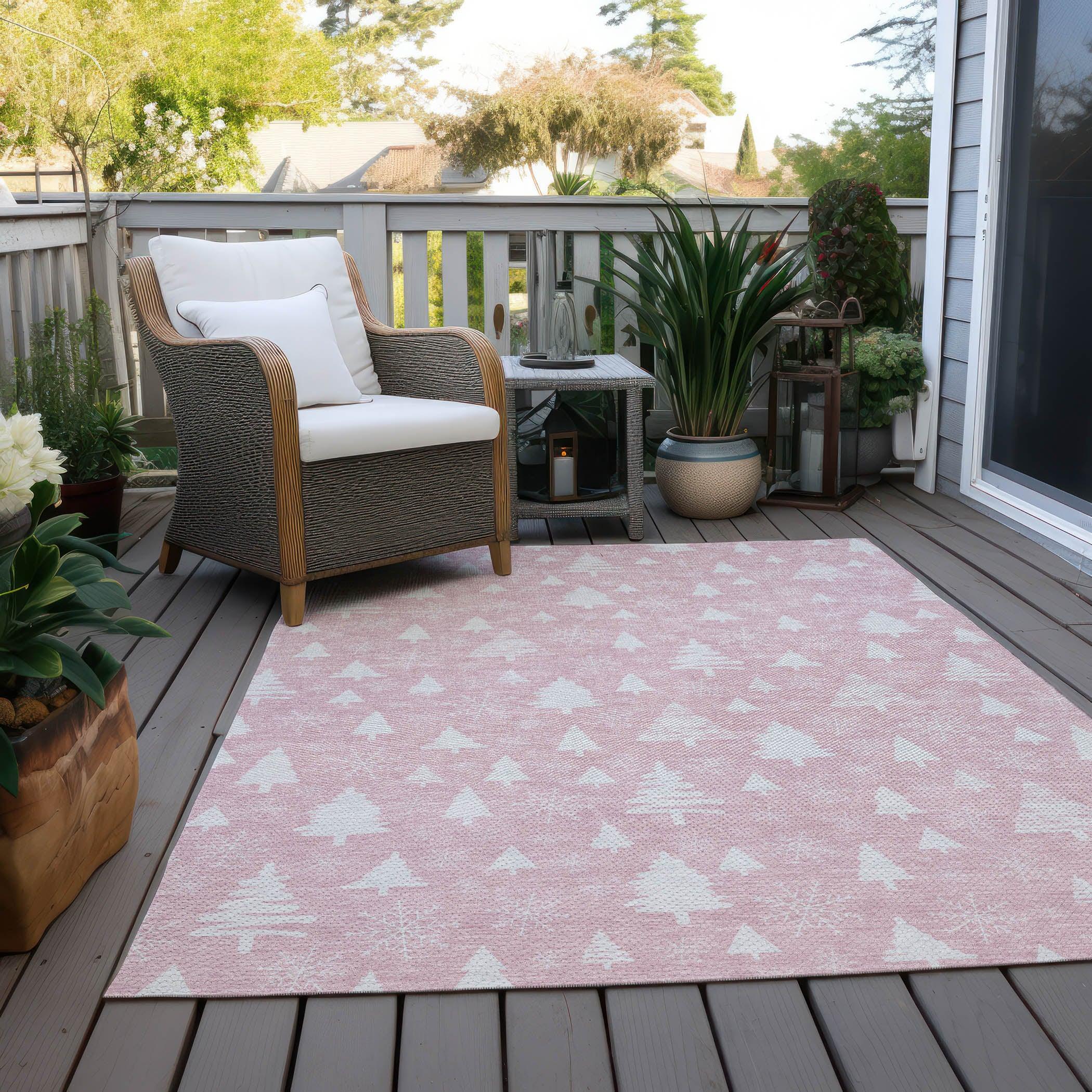 Addison Rugs Paelor Pink Washable Indoor-Outdoor Rug