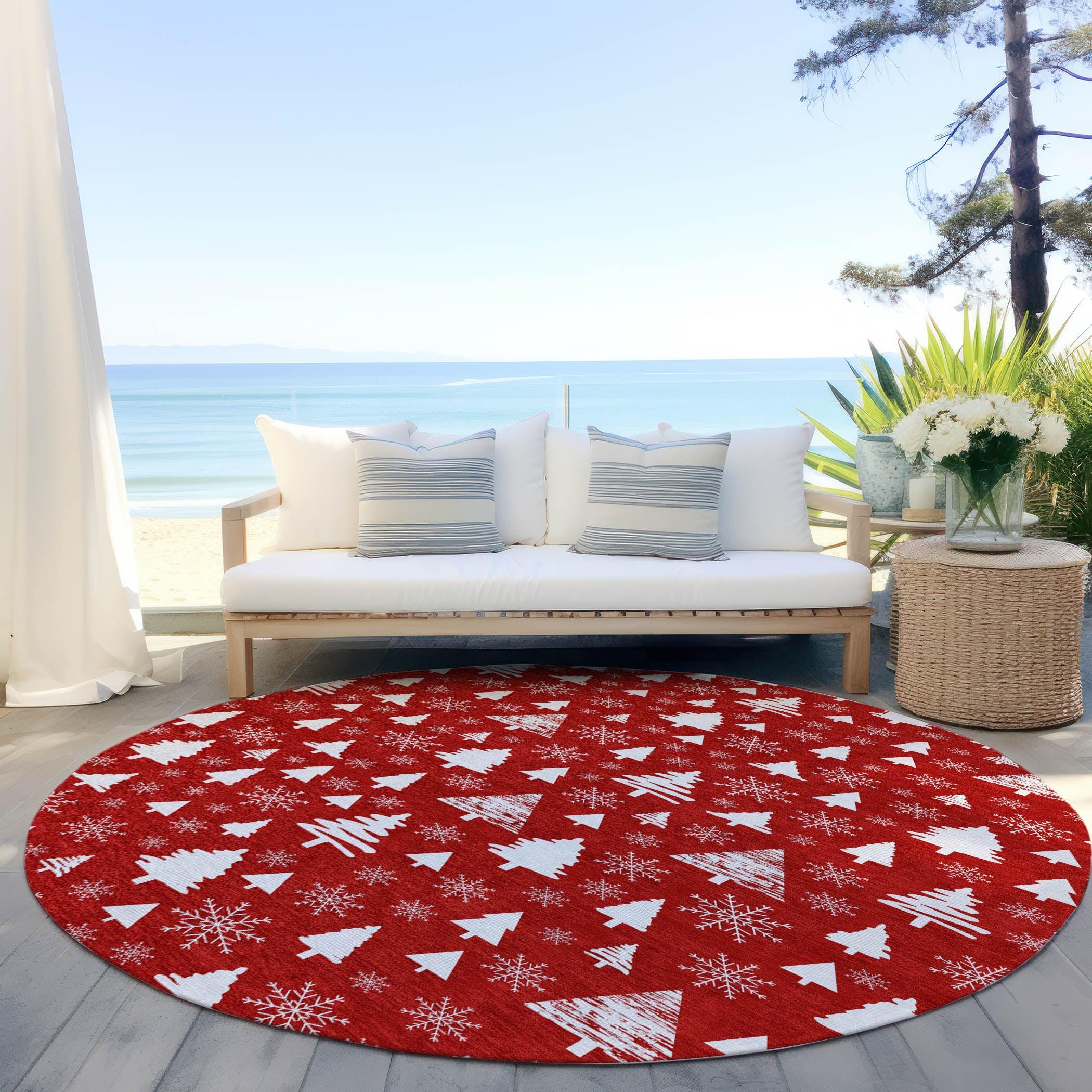 Addison Rugs Paelor Red Washable Indoor-Outdoor Rug