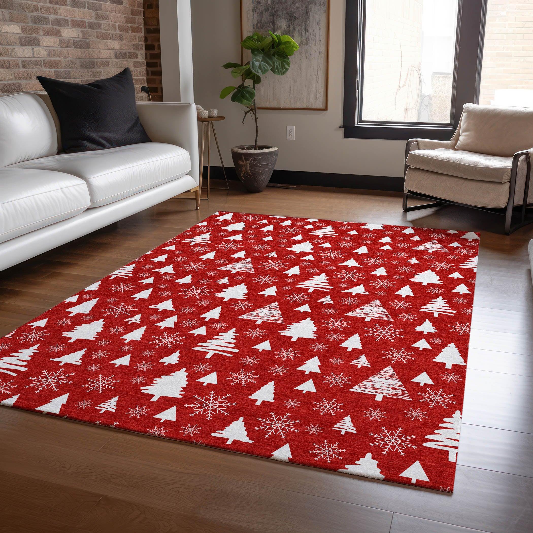 Addison Rugs Paelor Red Washable Indoor-Outdoor Rug