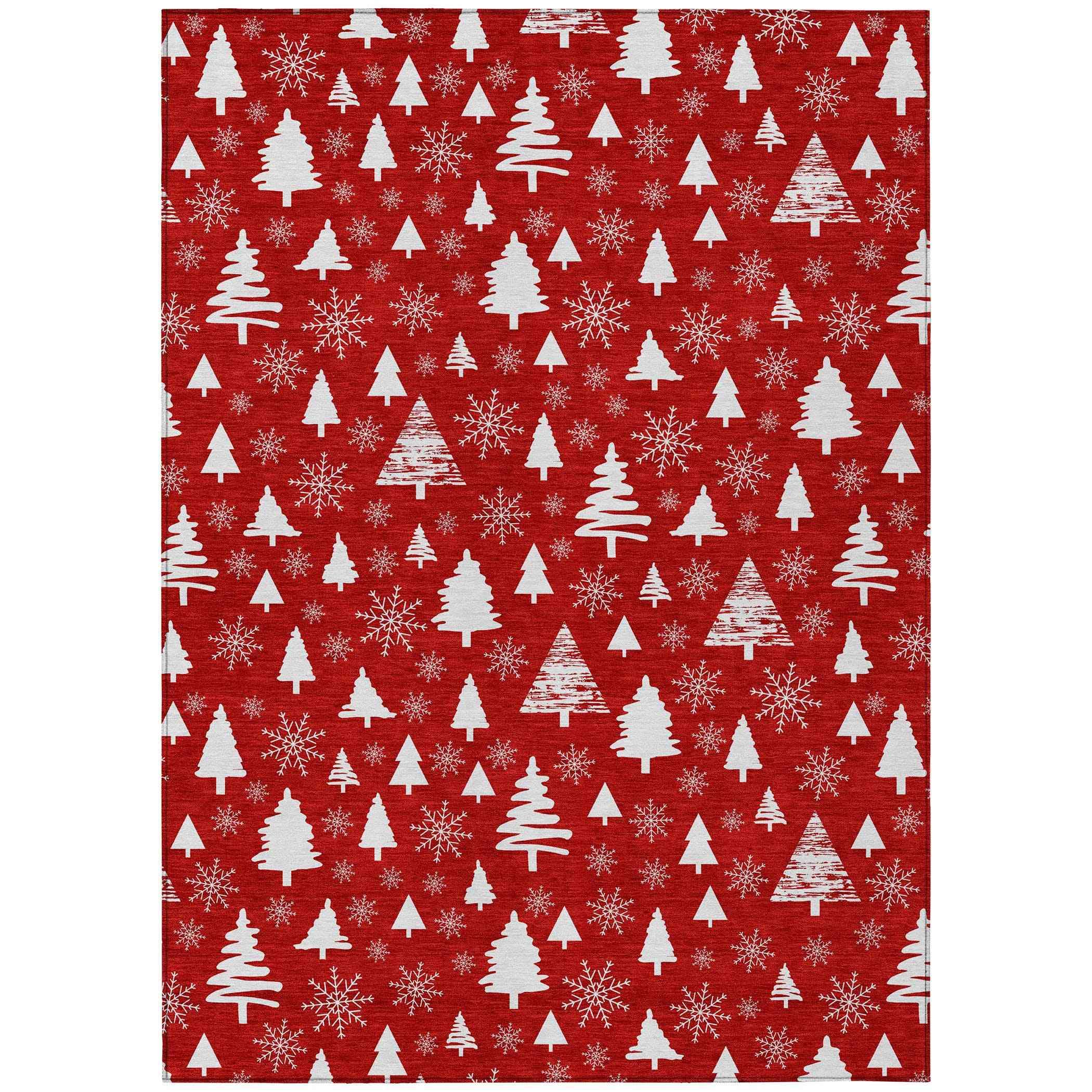 Addison Rugs Paelor Red Washable Indoor-Outdoor Rug