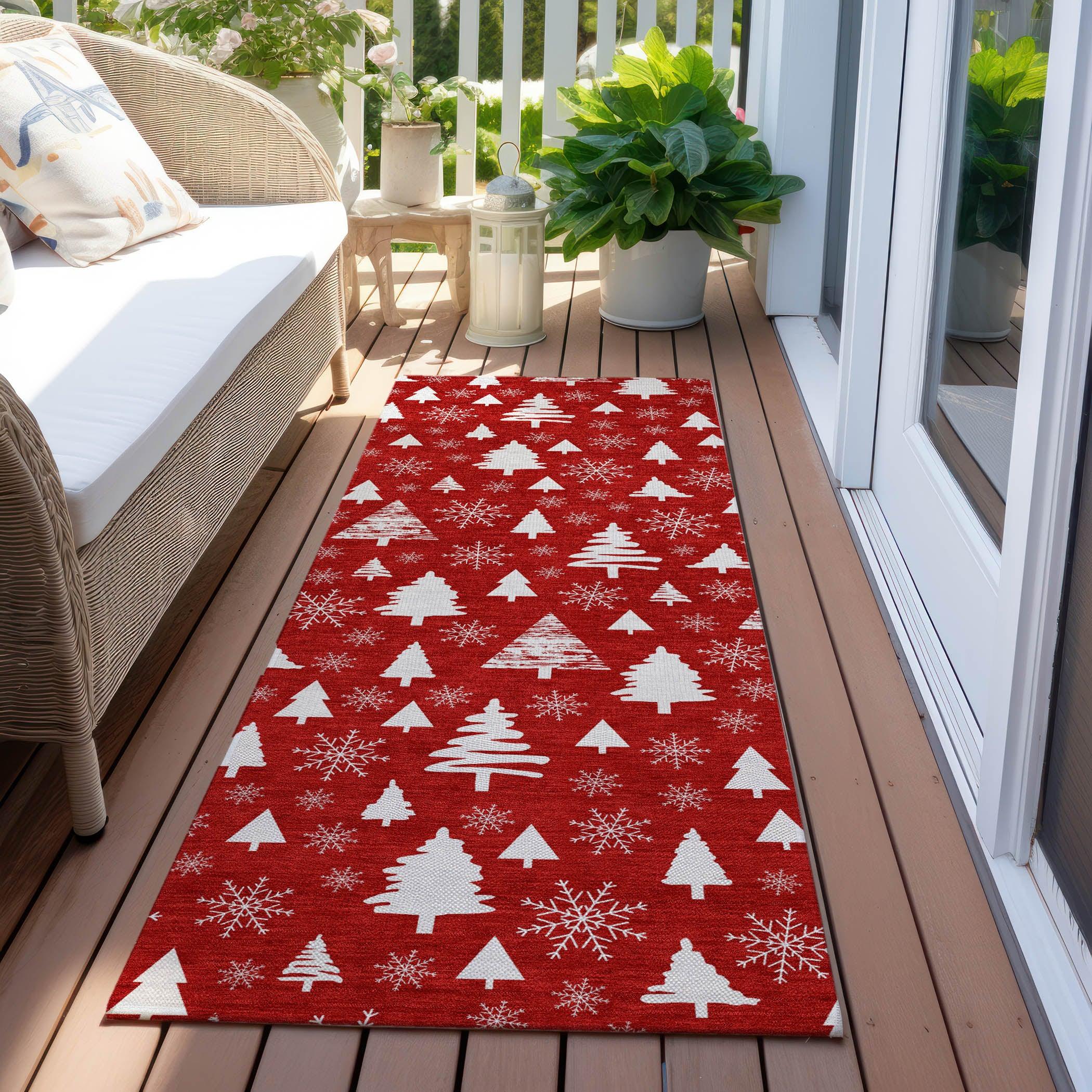 Addison Rugs Paelor Red Washable Indoor-Outdoor Rug