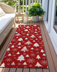 Addison Rugs Paelor Red Washable Indoor-Outdoor Rug