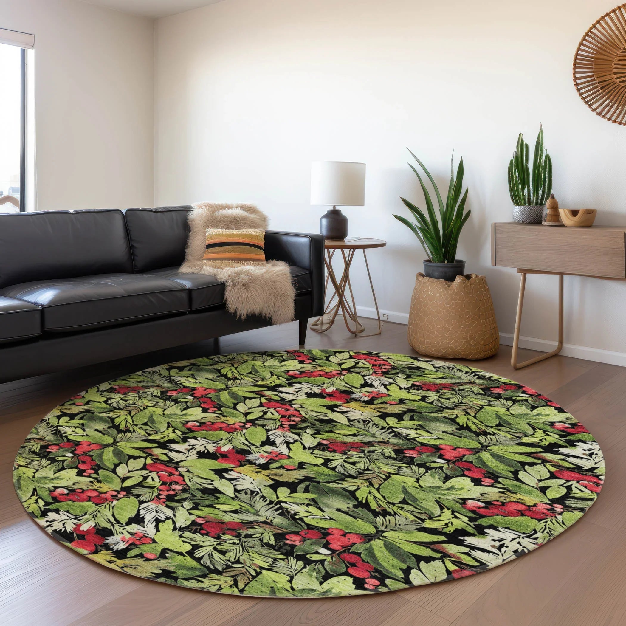 Addison Rugs Paelora Black Washable Indoor-Outdoor Rug