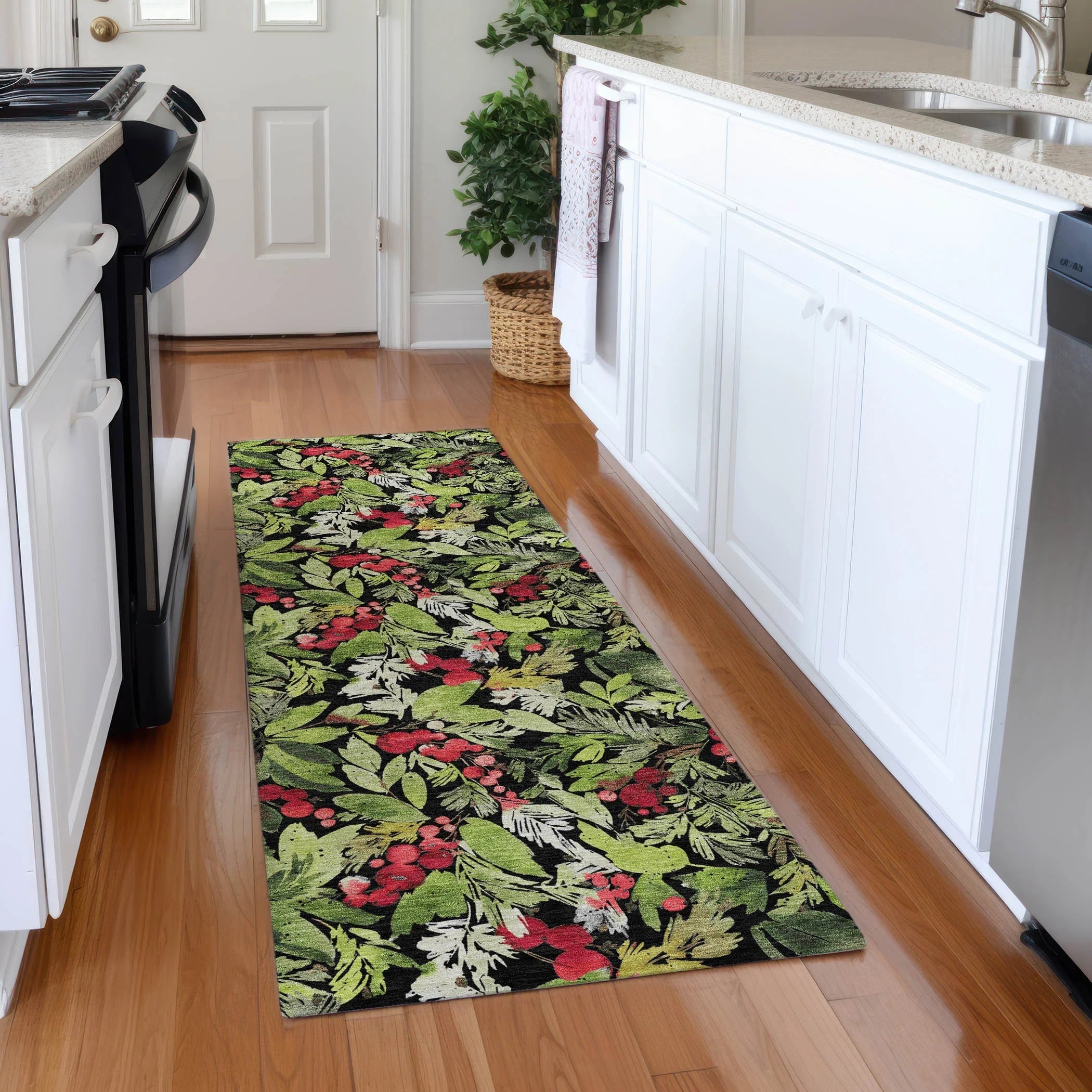 Addison Rugs Paelora Black Washable Indoor-Outdoor Rug