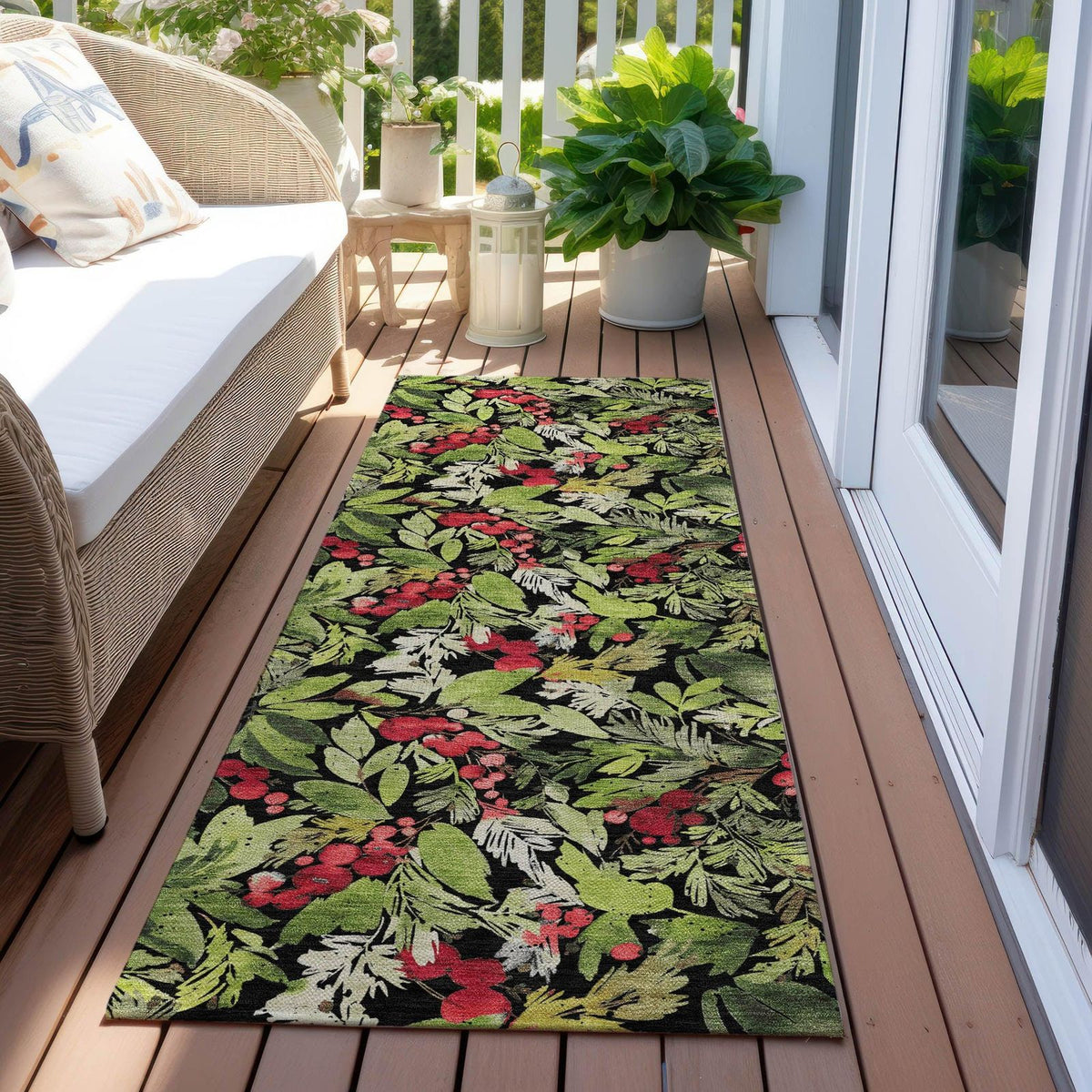Addison Rugs Paelora Black Washable Indoor-Outdoor Rug