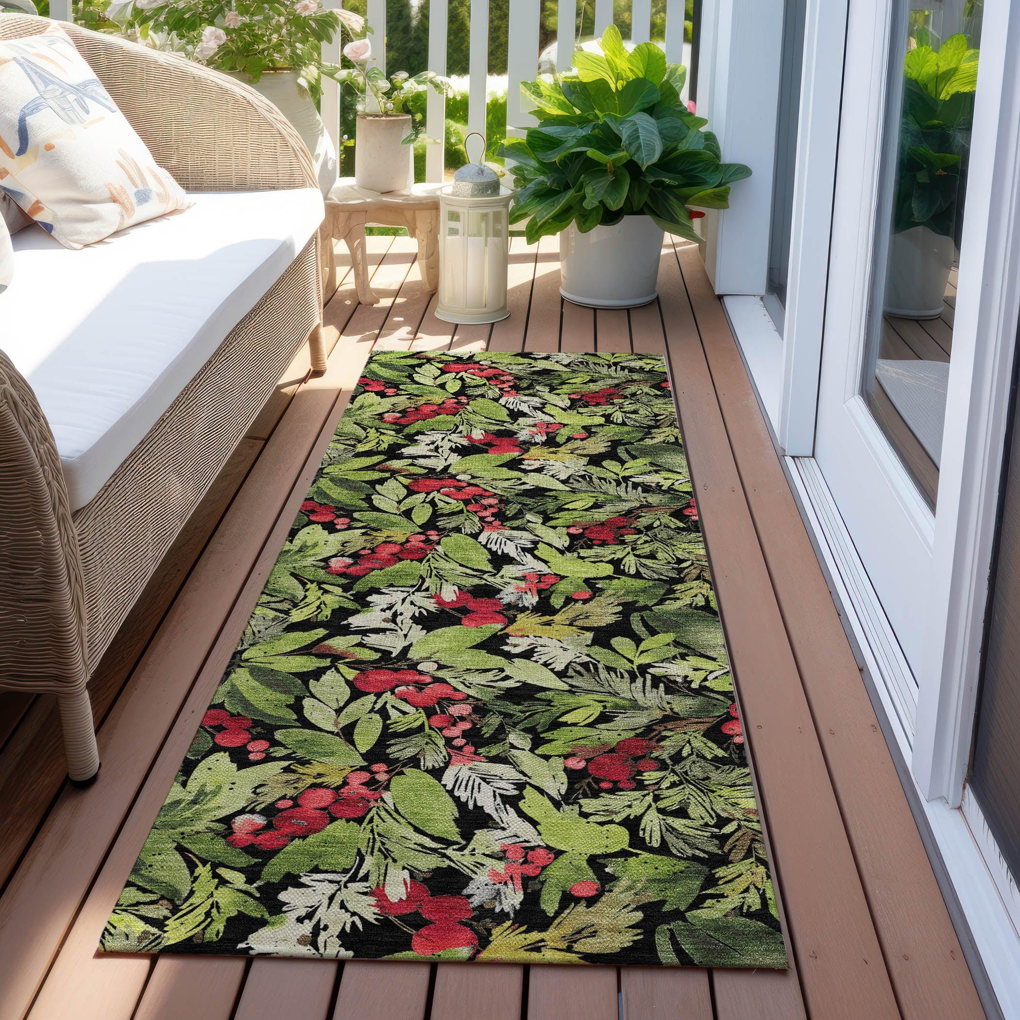 Addison Rugs Paelora Black Washable Indoor-Outdoor Rug