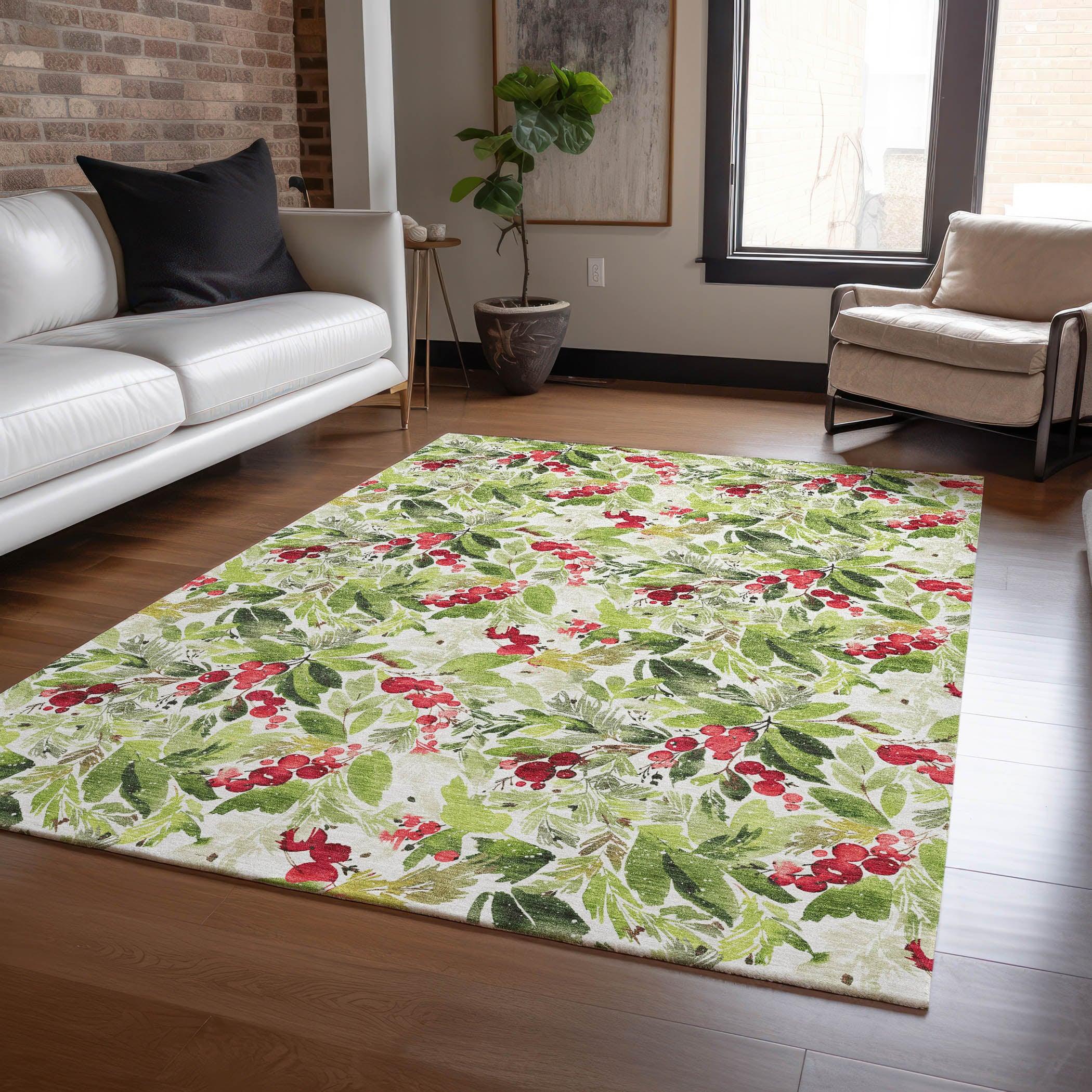 Addison Rugs Paelora Green Washable Indoor-Outdoor Rug