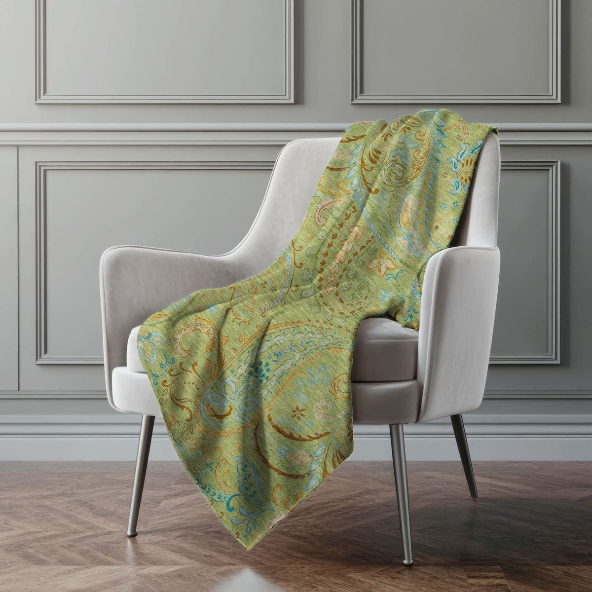 Addison Rugs Paisley Aloe Washable Indoor-Outdoor Rug