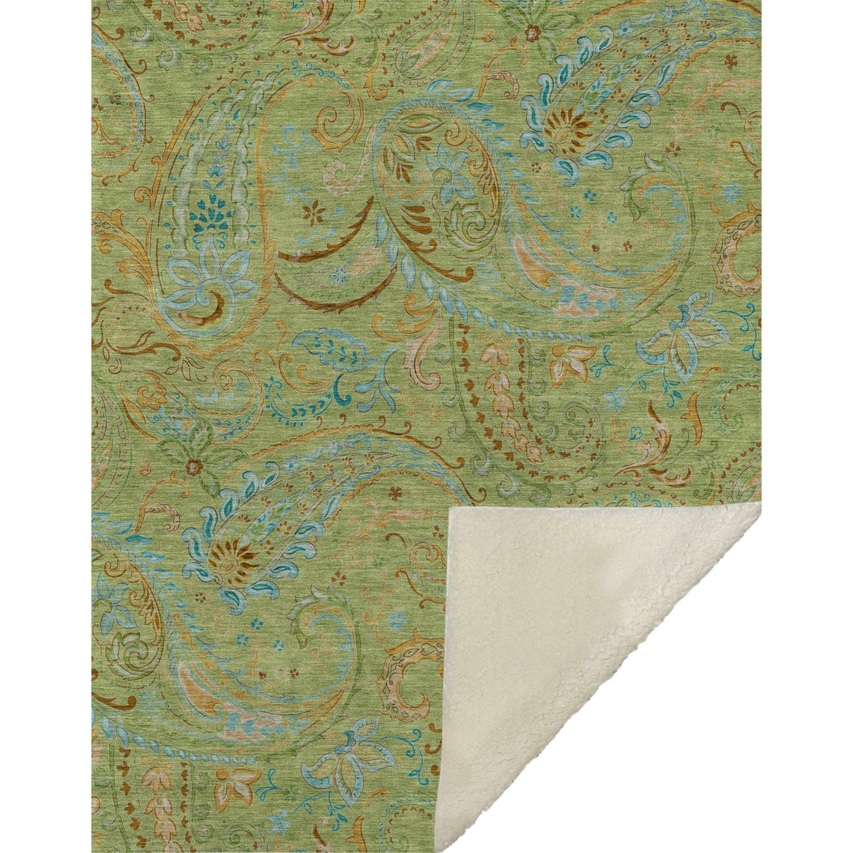 Addison Rugs Paisley Aloe Washable Indoor-Outdoor Rug