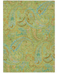 Addison Rugs Paisley Aloe Washable Indoor-Outdoor Rug