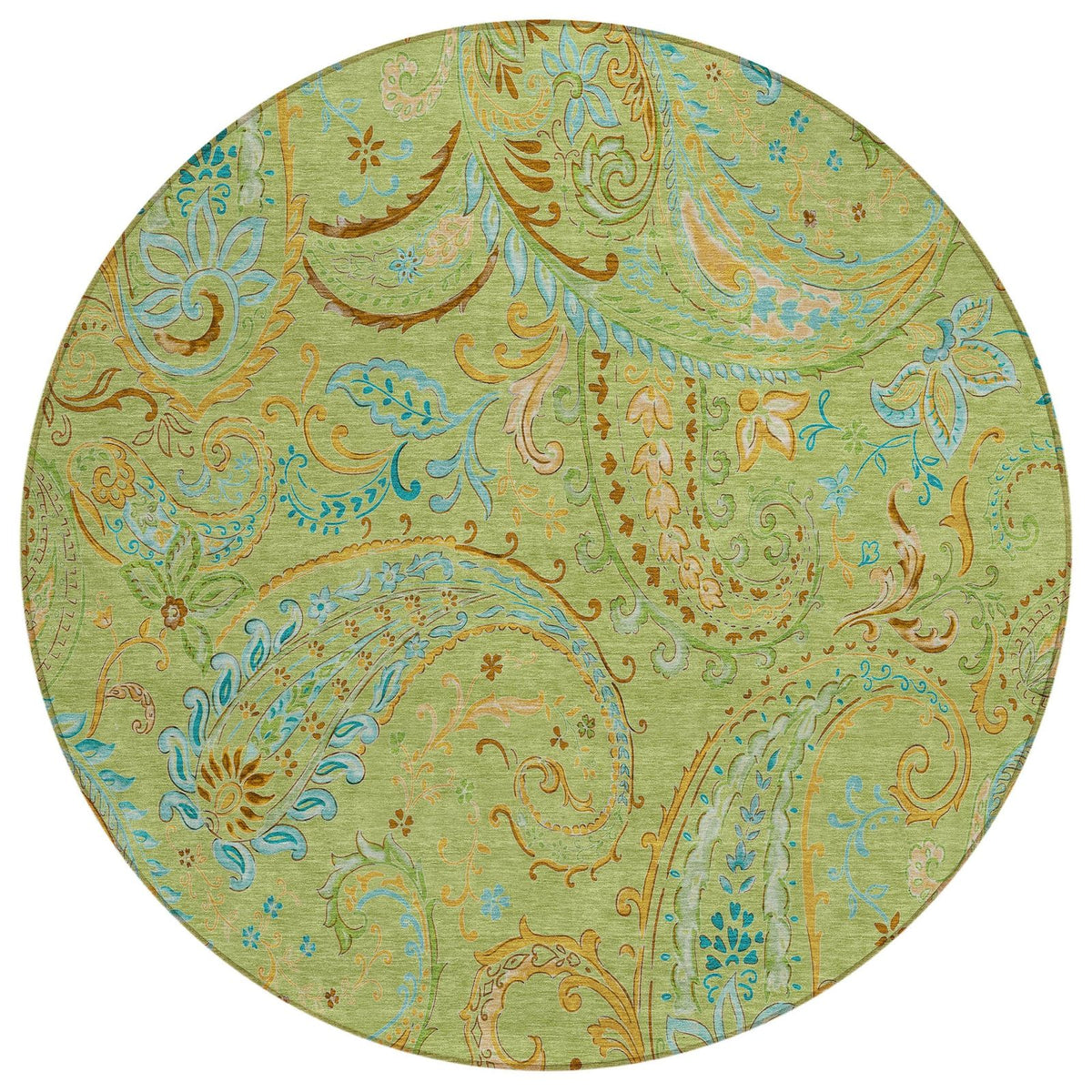 Addison Rugs Paisley Aloe Washable Indoor-Outdoor Rug