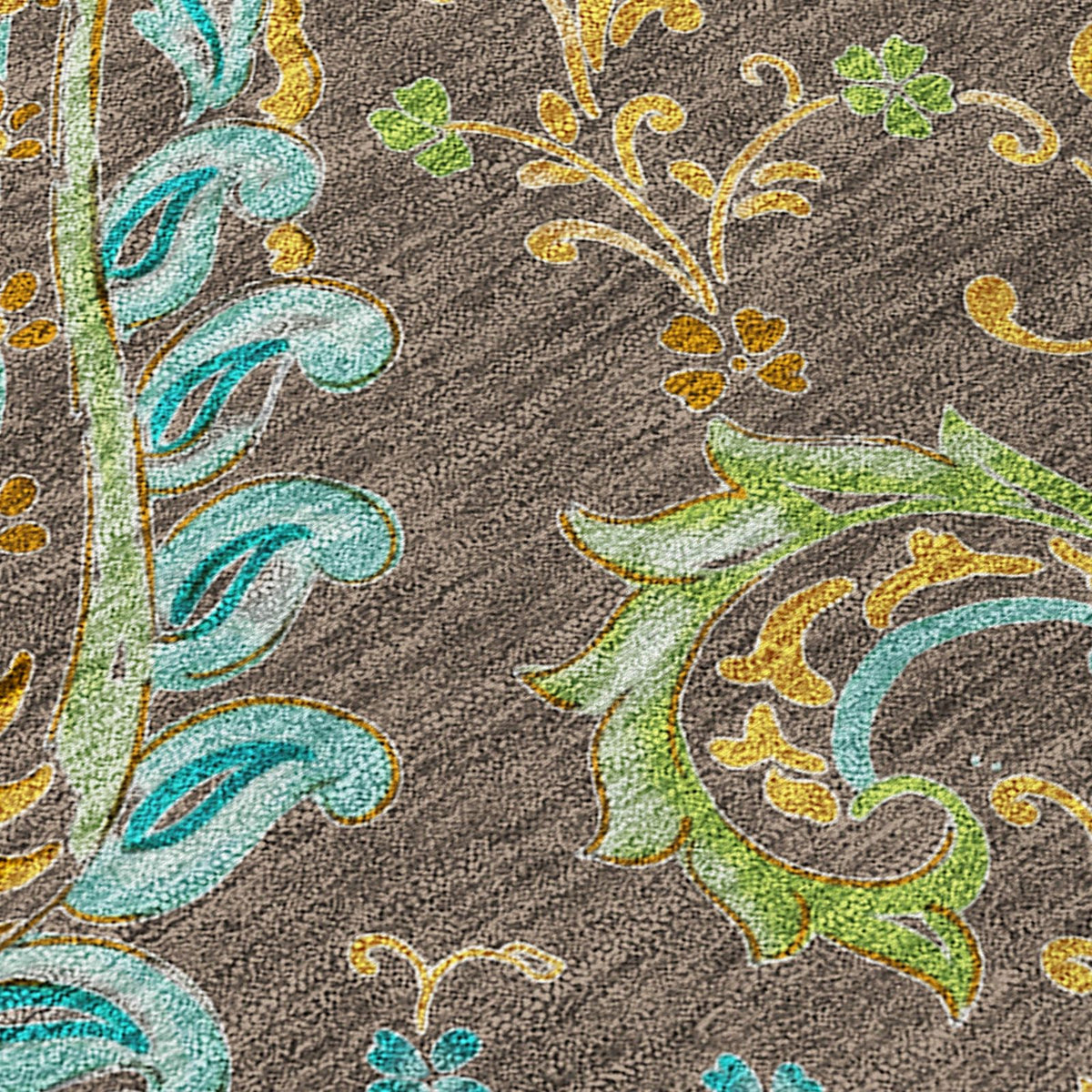 Addison Rugs Paisley Brown Washable Indoor-Outdoor Rug
