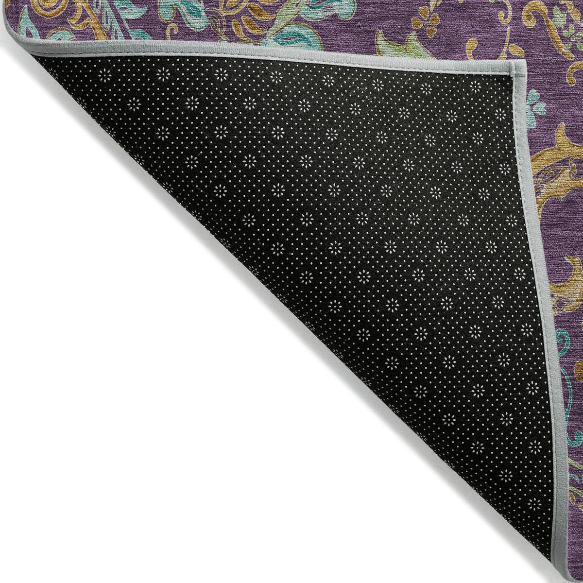 Addison Rugs Paisley Purple Washable Indoor-Outdoor Rug