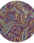 Addison Rugs Paisley Purple Washable Indoor-Outdoor Rug