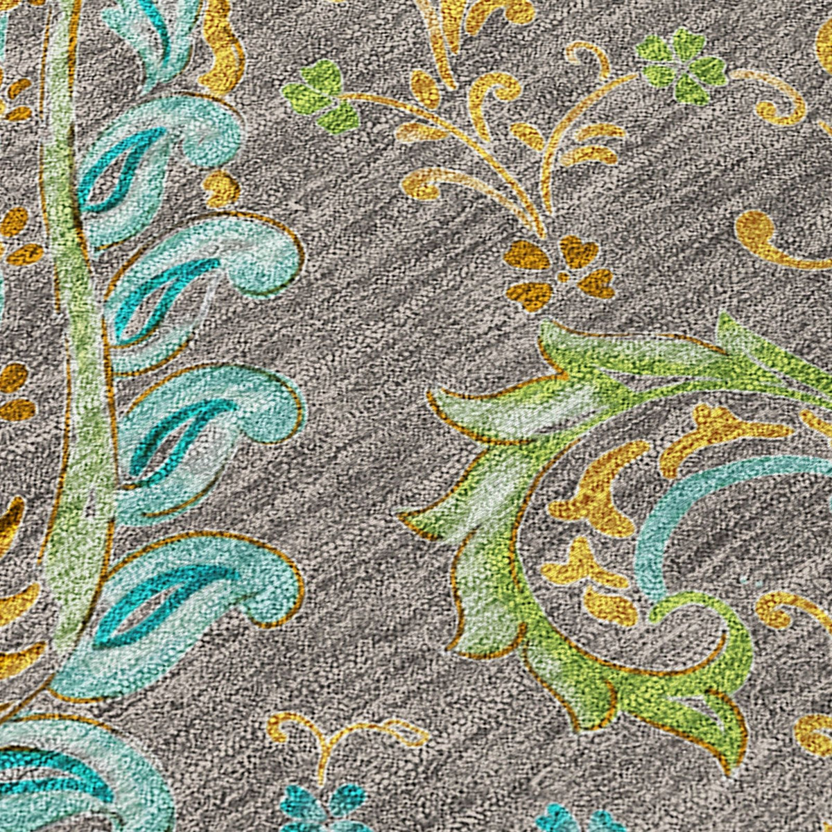 Addison Rugs Paisley Taupe Washable Indoor-Outdoor Rug