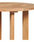 HiTeak Palm Round Outdoor Bar Height Bistro Table